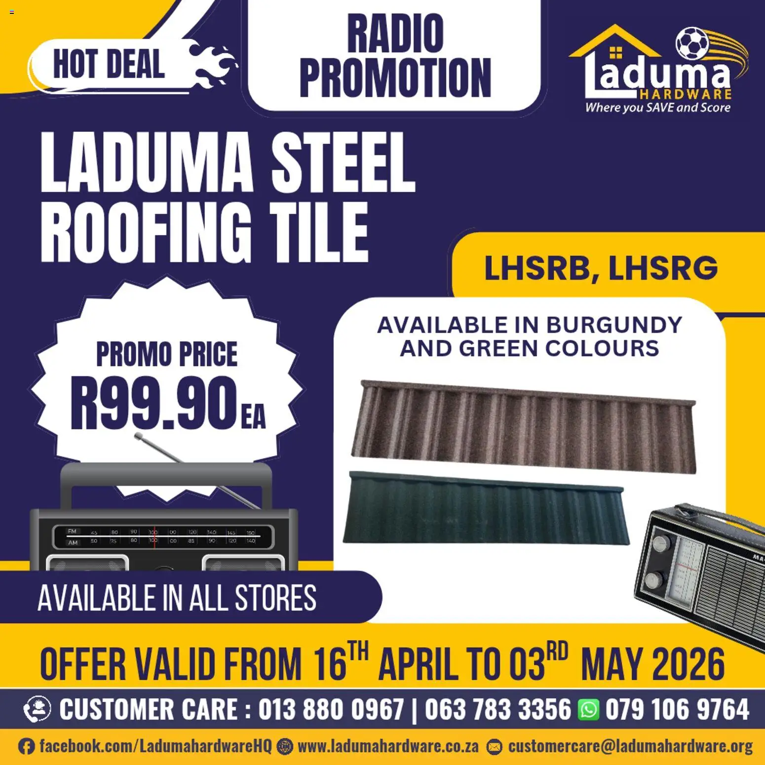 New Laduma Hardware catalogue – valid from 16.04.2026 | Page: 3 | Products: Radio