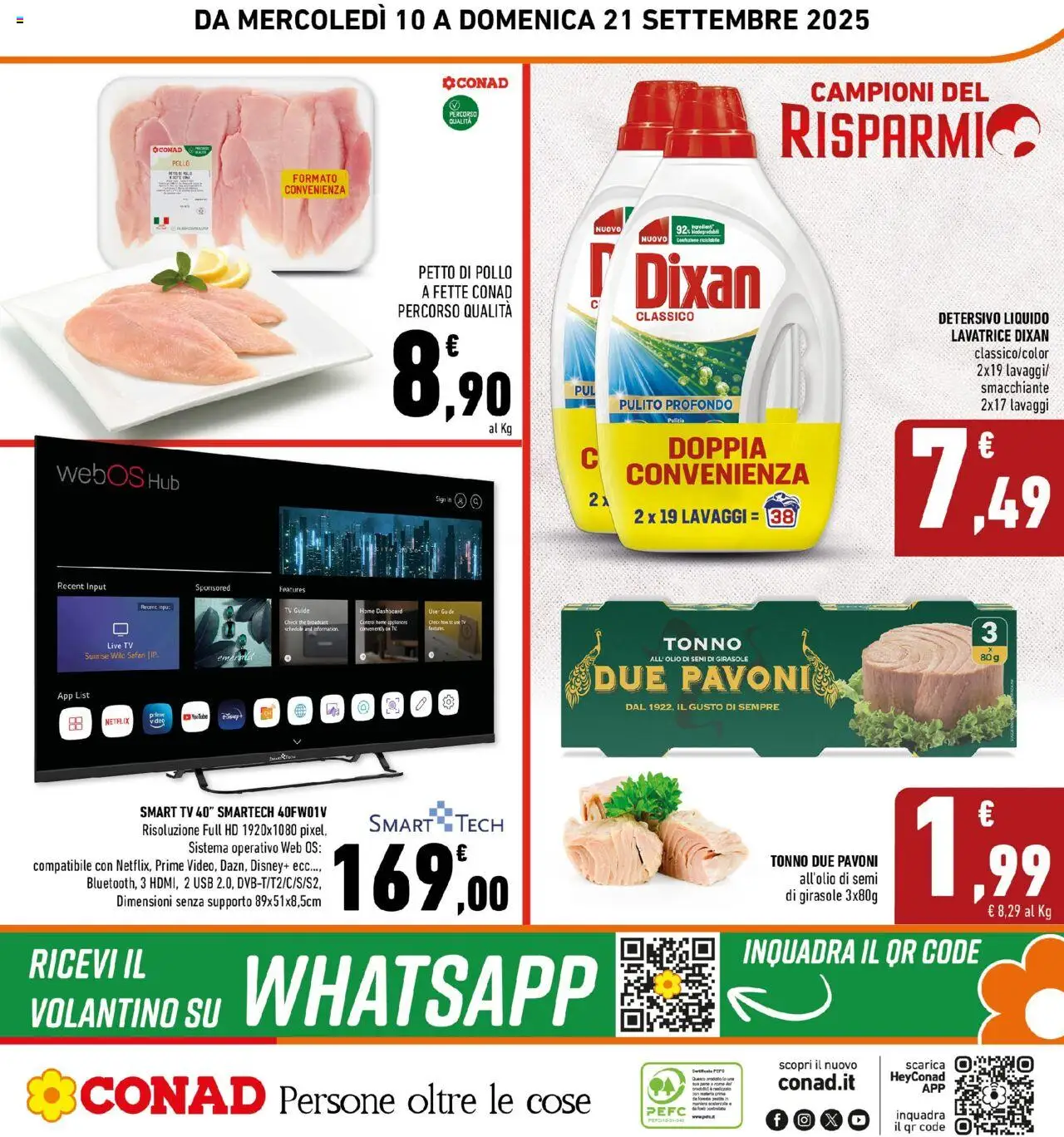 Volantino Conad del 10.09.2025 | Pagina: 32 | Prodotti: Petto di Pollo, Pollo, Tonno, USB