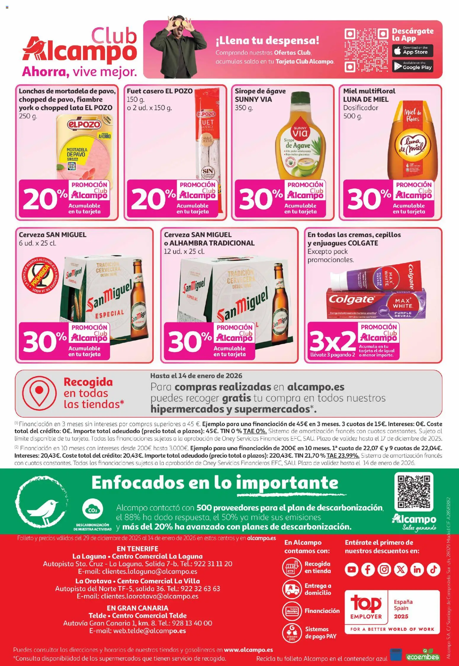Alcampo - Canarias │ válido desde el 29.12.2025 | Página: 24 | Productos: Ψηφιακή κάμερα, Cerveza, Mortadela