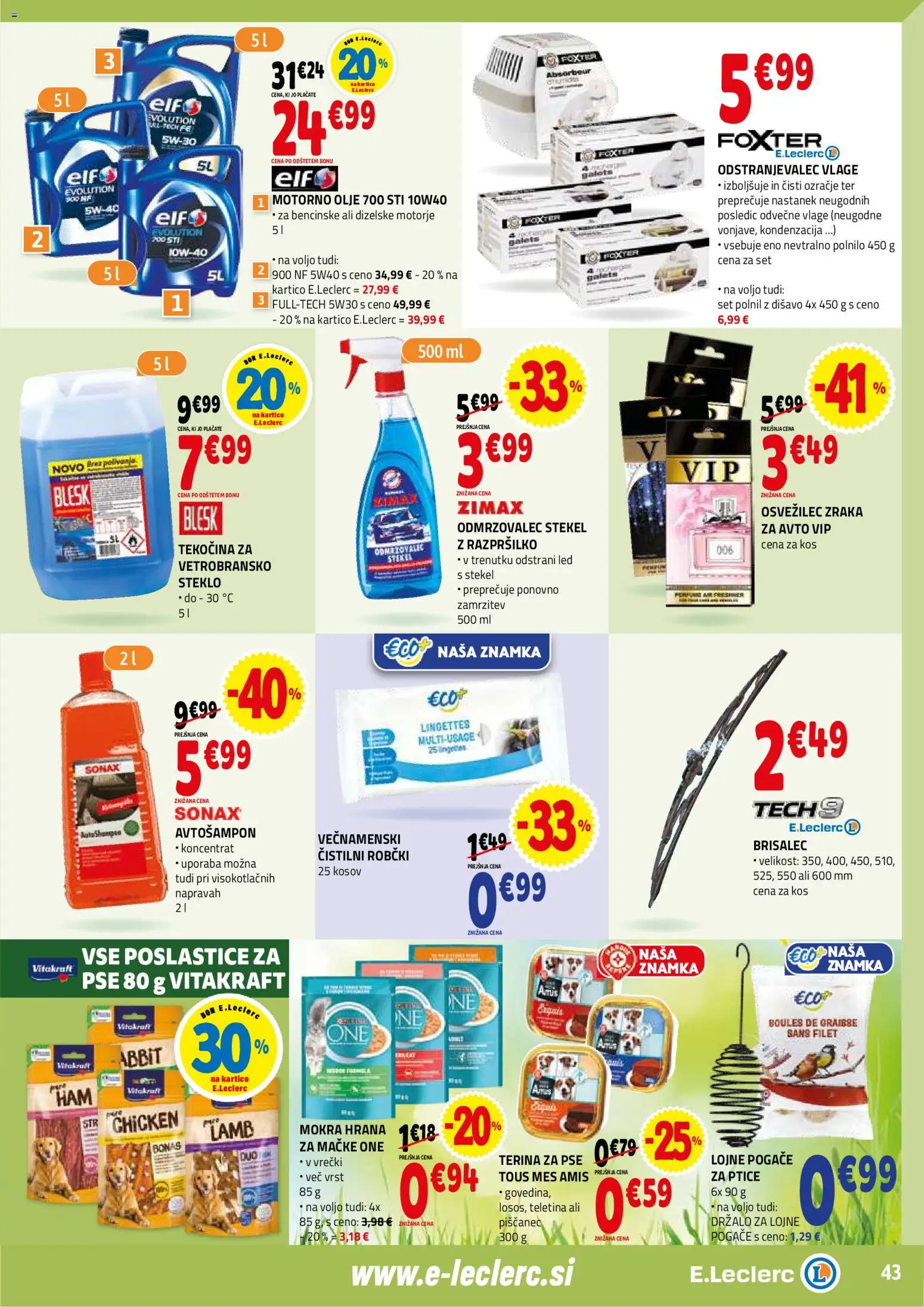 Novi E.leclerc katalog ponudbe – veljaven od 28.01.2026 | Stran: 43 | Izdelki: Robčki, Kos, Teletina, Olje