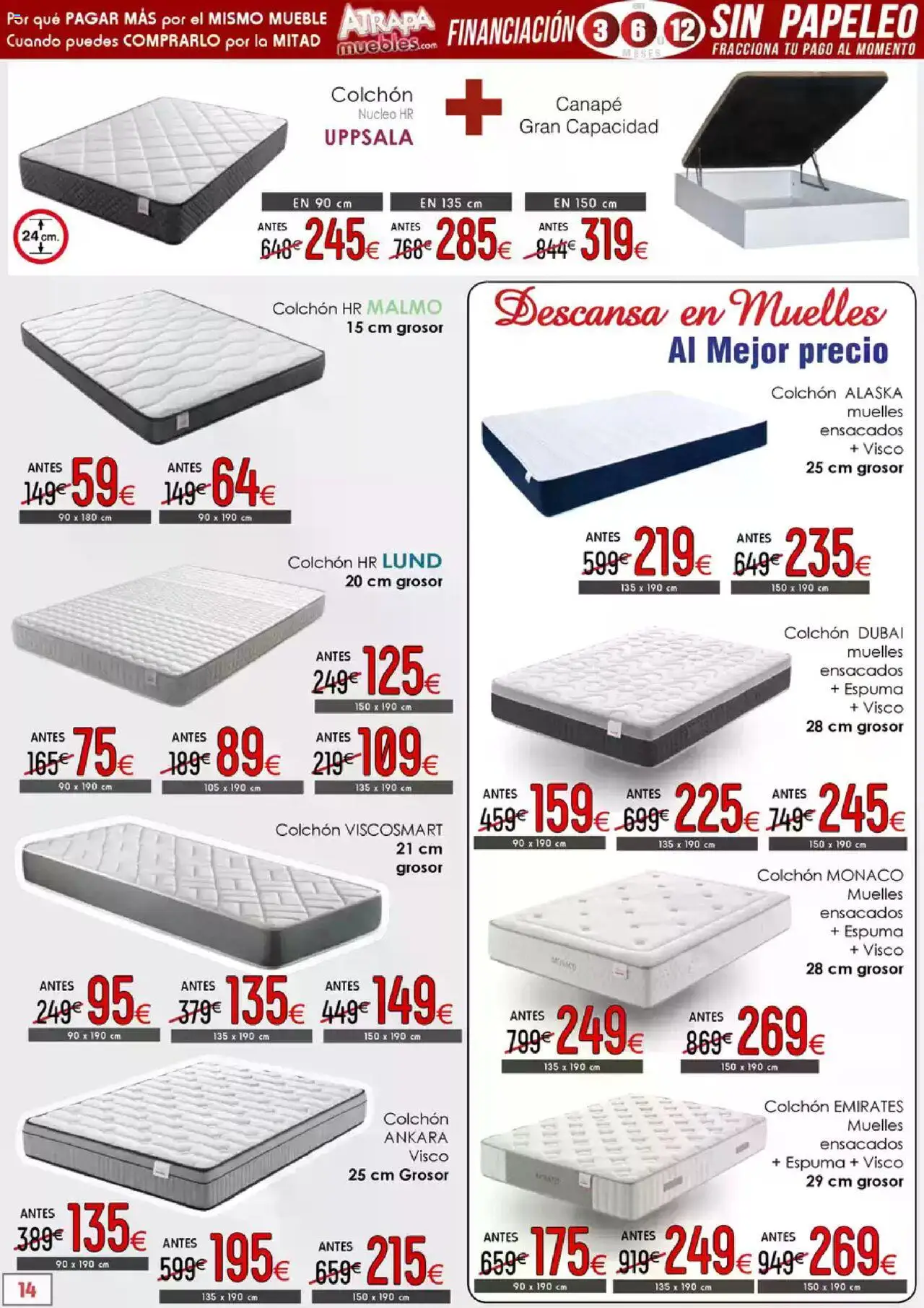 Atrapa Muebles folleto │ válido desde el 01.08.2025 | Página: 14 | Productos: Colchon