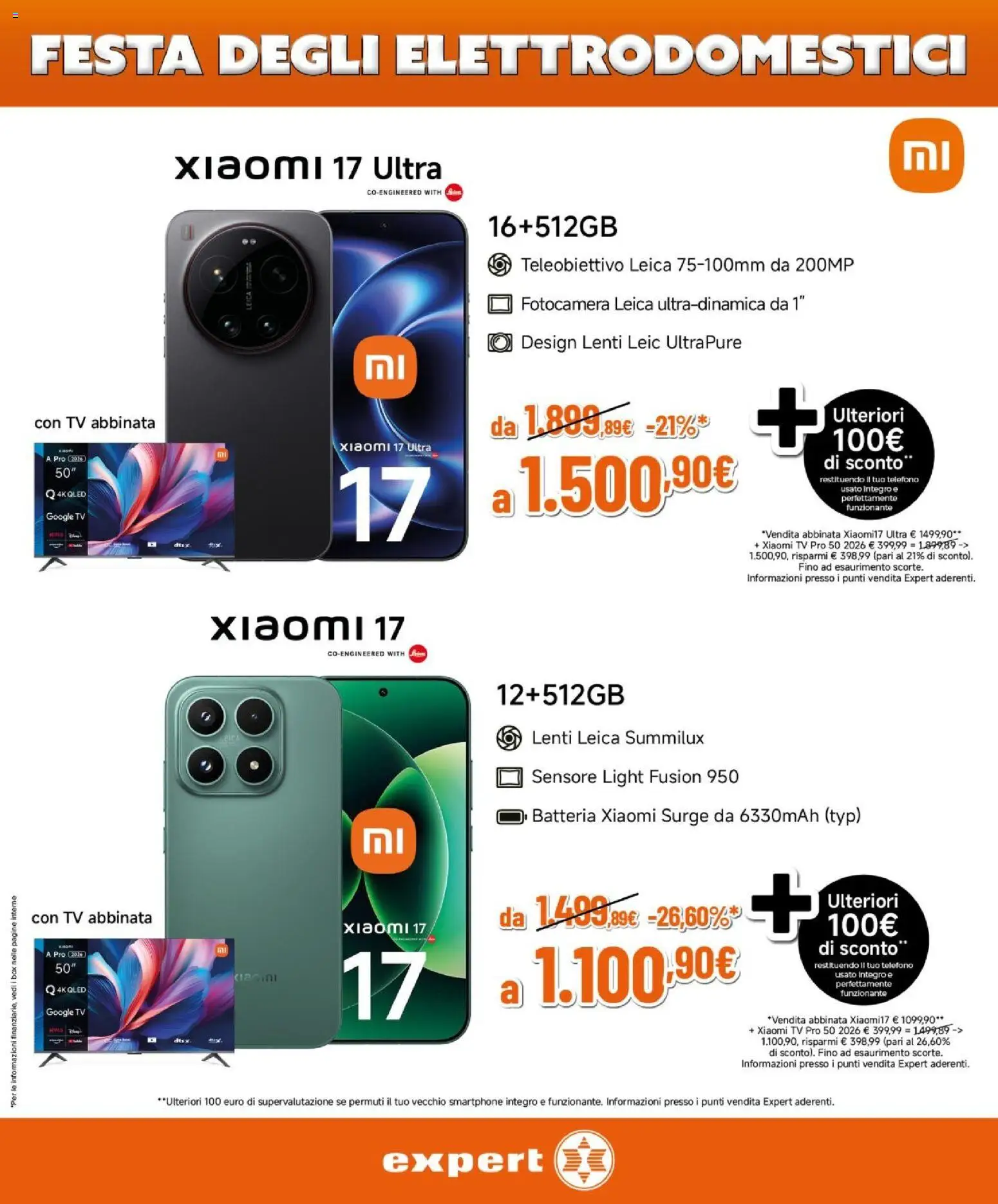 Volantino Expert del 12.03.2026 | Pagina: 33 | Prodotti: Xiaomi, Telefono, Smartphone, Batteria