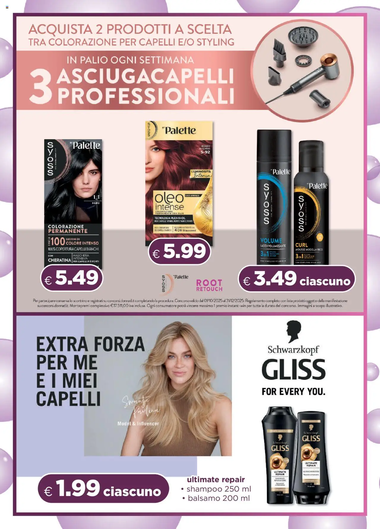 Volantino Acqua e Sapone del 12.10.2025 | Pagina: 12 | Prodotti: Shampoo, Balsamo, Maschera, Asciugacapelli