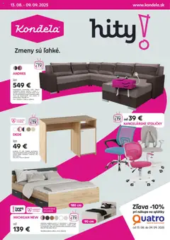 Kondela leták - náhľad platný od 13.08.2025