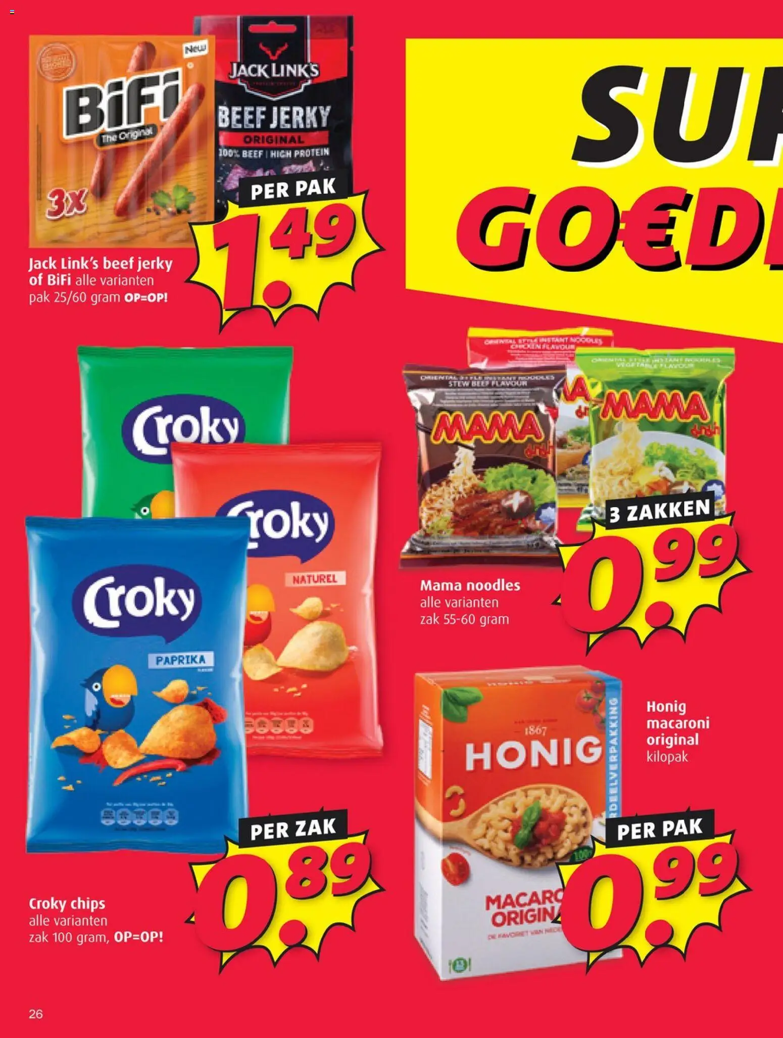 {H1} | Pagina: 26 | Producten: Chips, Macaroni, Zak, Kész piskótalap