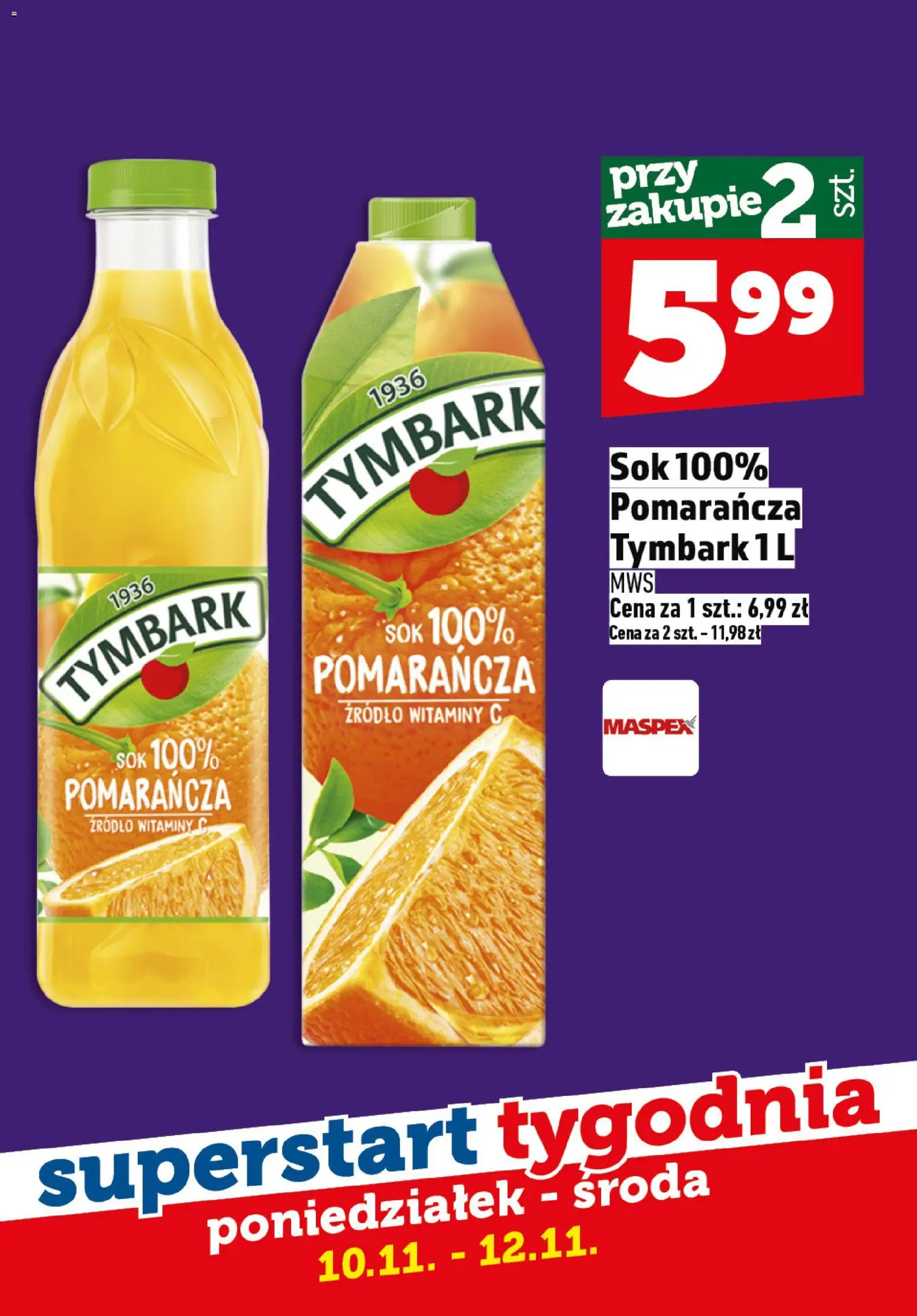 Topaz Gazetka - Superstart tygodnia od 10.11.2025 | Strona: 4 | Produkty: Sok