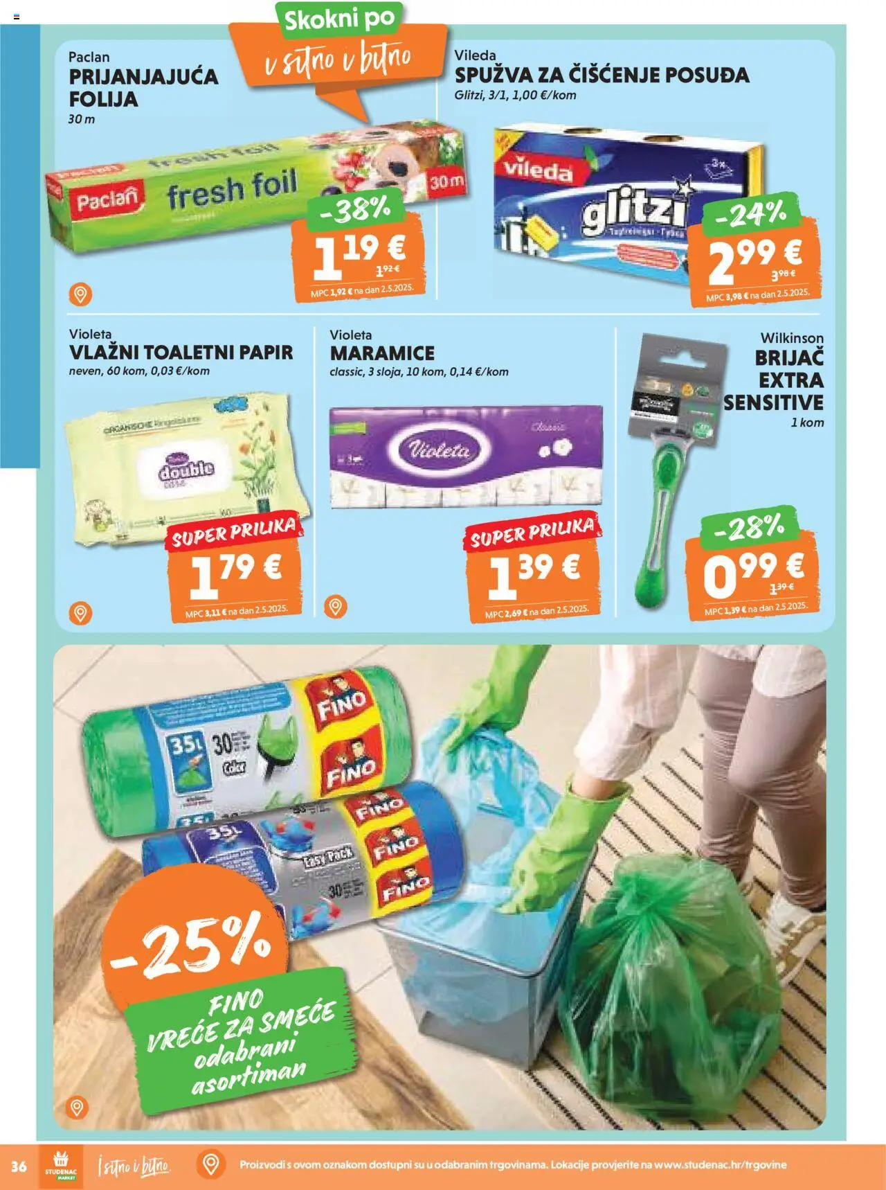 Studenac katalog | vrijedi od 15.10.2025 | Stranica: 36 | Proizvodi: Spužva, Brijač, Violeta, Vileda
