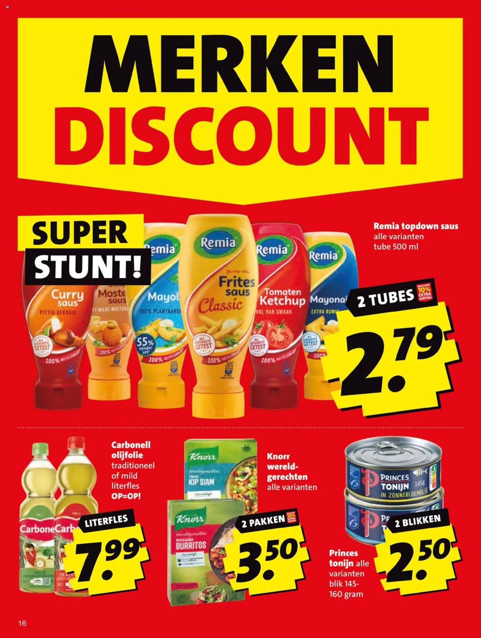 {H1} | Pagina: 16 | Producten: Ketchup, Tonijn, Saus, Kip