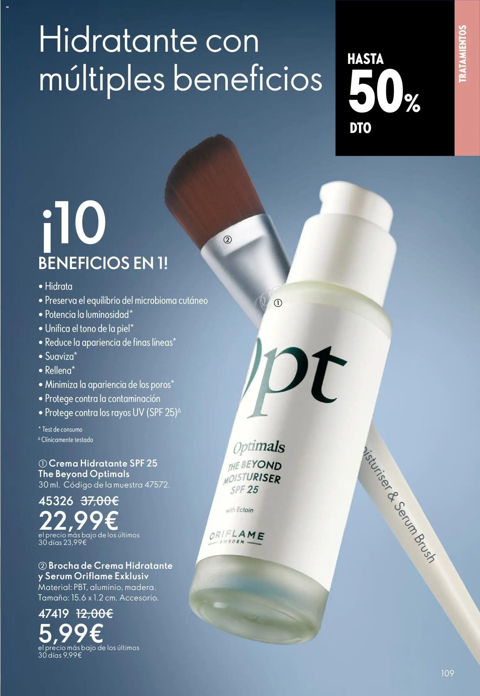 Oriflame - Catálogo Campaña 2 │ válido desde el 28.01.2026 | Página: 109 | Productos: Sérum, Crema, Crema hidratante, Brocha