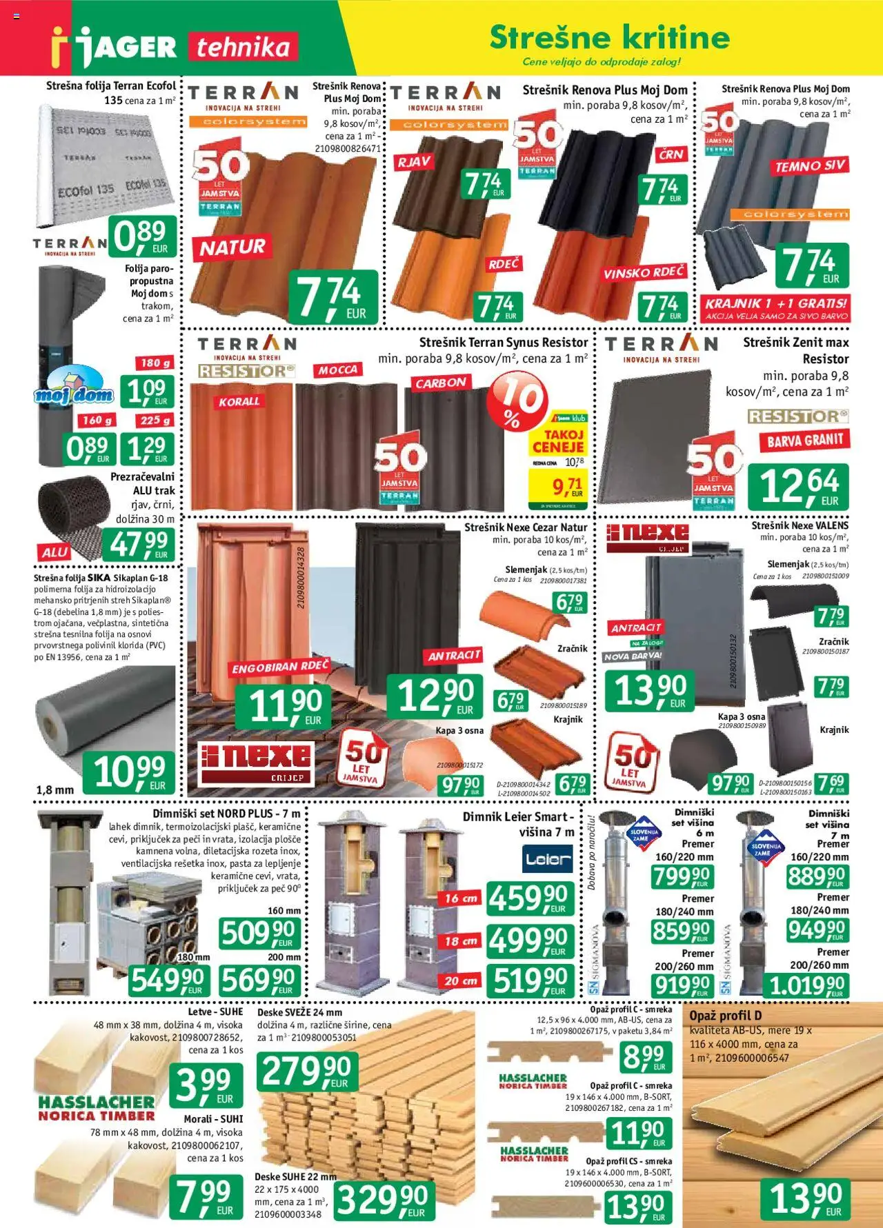 Novi Jager katalog ponudbe – veljaven od 15.10.2025 | Stran: 4 | Izdelki: Kos, Folija, Barva, Kapa