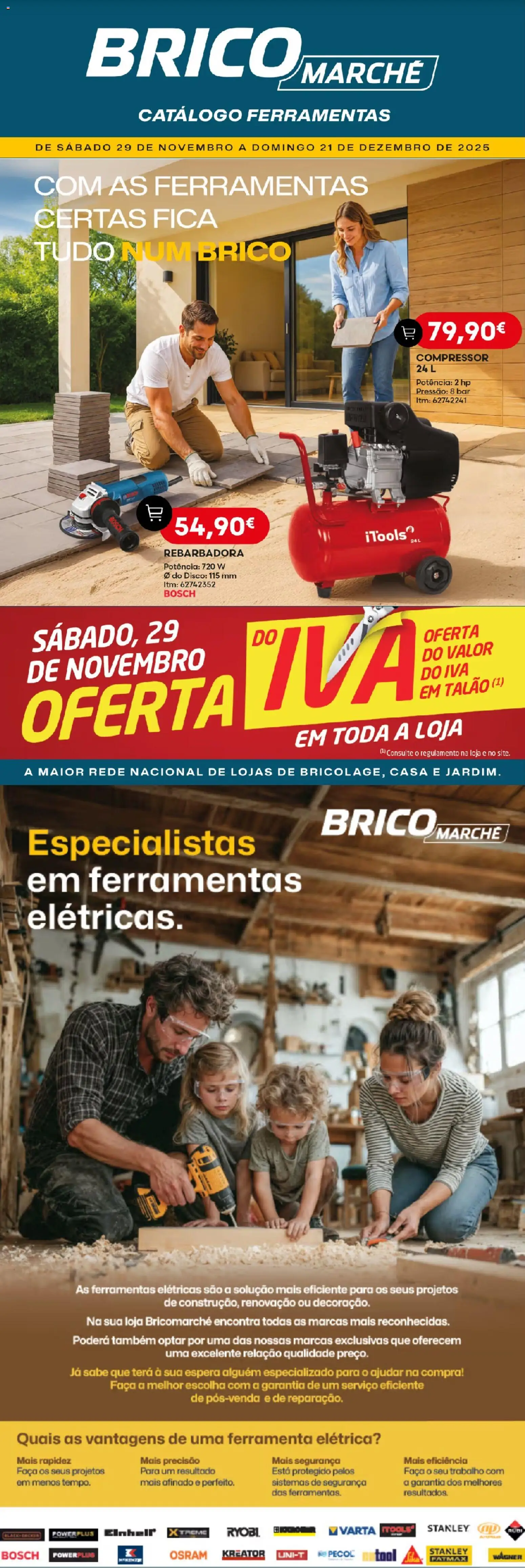 BricoMarché - Ferramentas - 24p - Covilhã e Guarda │ válido de 29.11.2025 | Página: 1 | Produtos: Faca, Ferramentas, Compressor