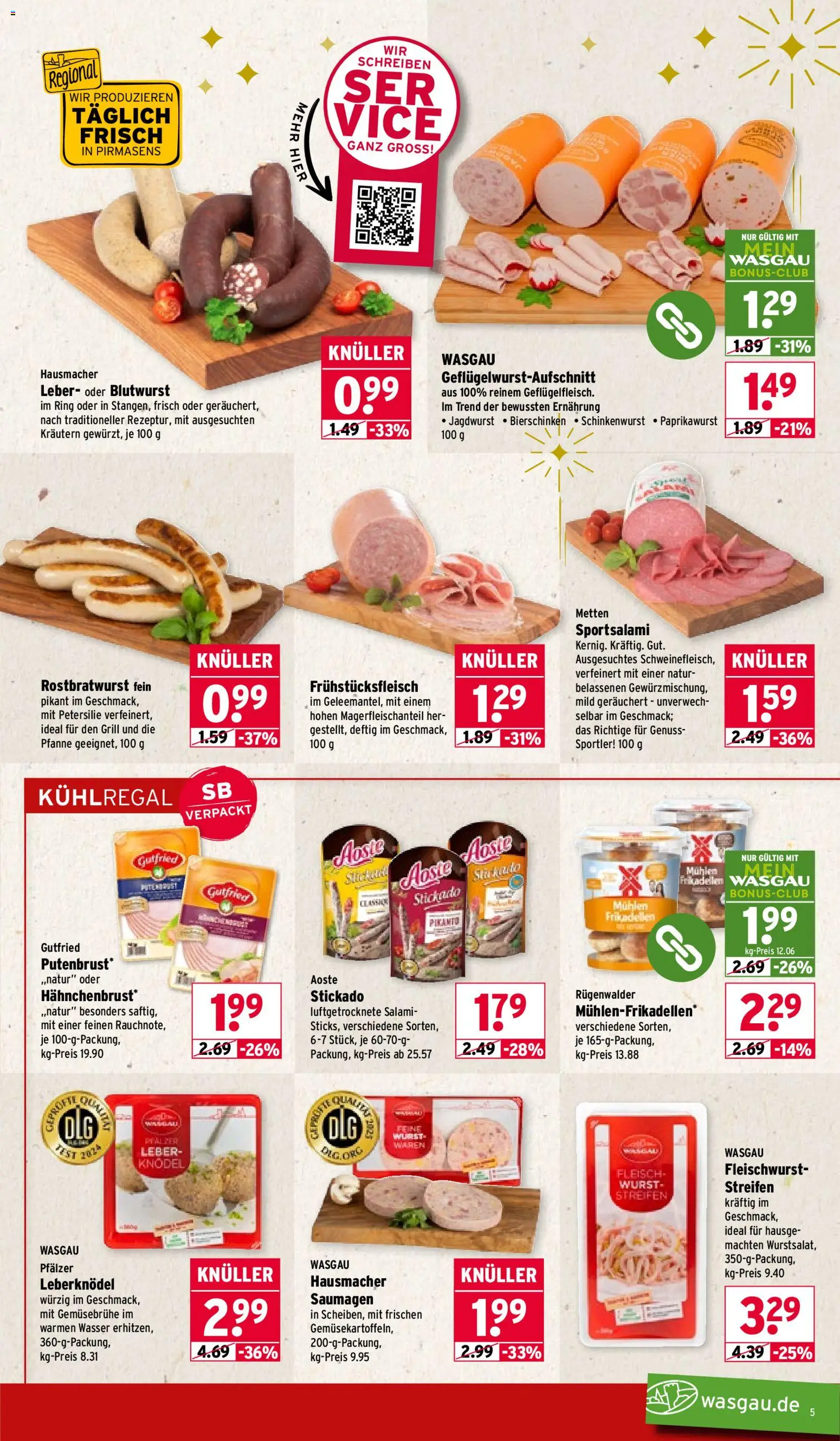 Wasgau Prospekt 	 – gültig ab 29.12.2025 | Seite: 5 | Produkte: Grill, Wurst, Petersilie, Salami