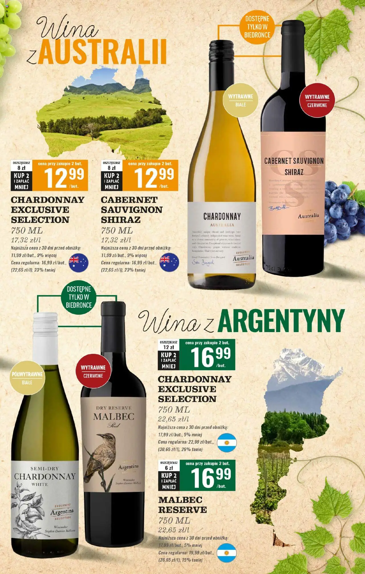 Biedronka gazetka - Czas na toast od 28.07.2025 | Strona: 15 | Produkty: Chardonnay