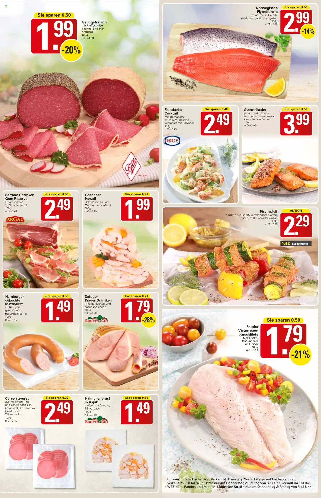 WEZ Prospekt – gültig ab 08.09.2025 | Seite: 5 | Produkte: Hahnchen, Käse, Schinken, Schweinefleisch
