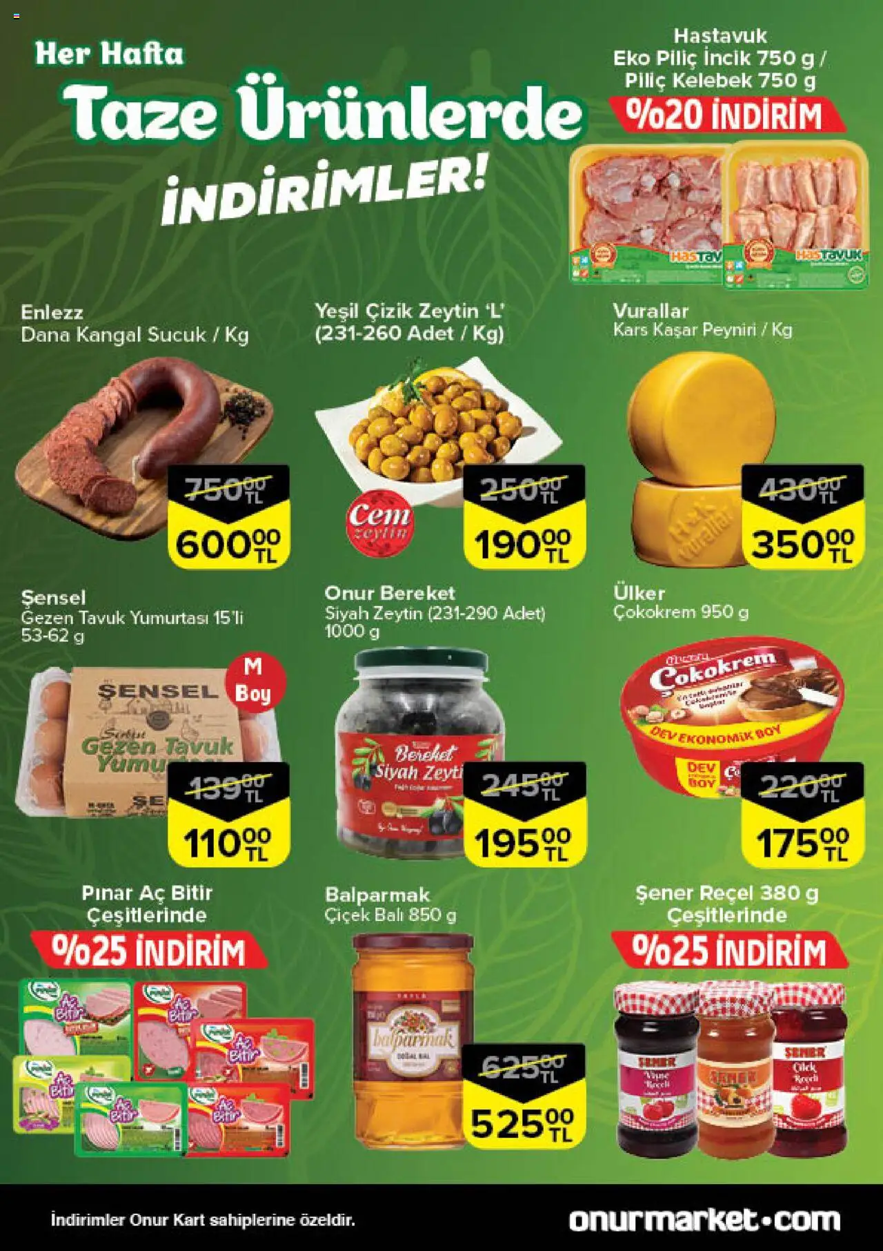 Onur Market Taze Ürünlerde İndirimler - Bursa - 02.10.2025 tarihinden itibaren geçerlidir | Sayfa: 2 | Ürünler: Piliç, Zeytin, Sucuk