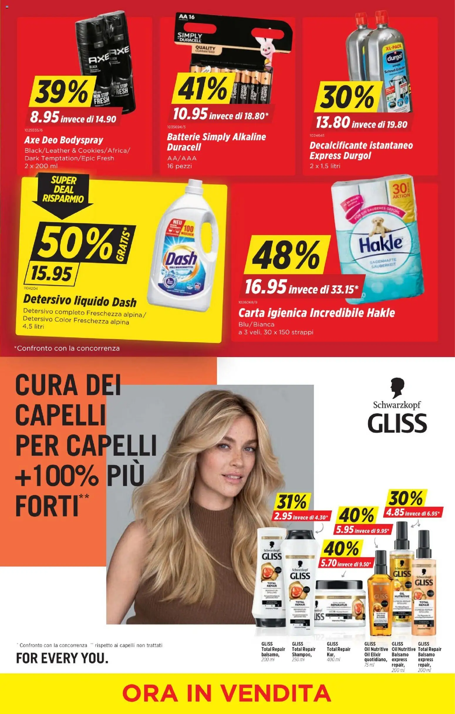 Denner Aktionen IT – gültig ab 12.02.2026 | Seite: 15 | Produkte: Batterie, Shampoo, Conditioner, Deodorant