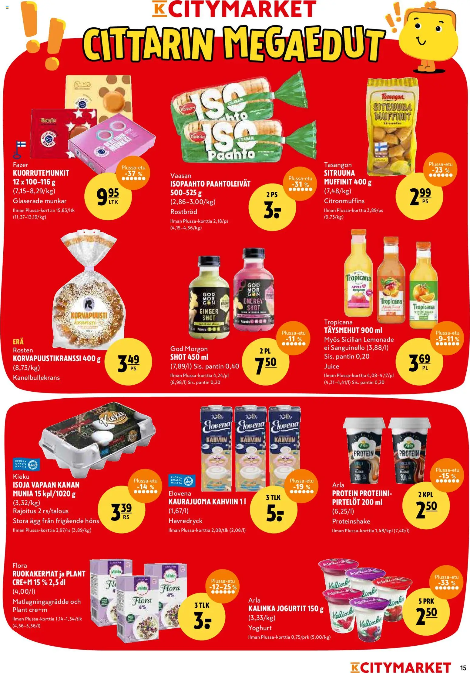 K-Citymarket tarjoukset – voimassa 12.01.2026 alkaen | Sivu: 15 | Tuotteet: Kaurajuoma