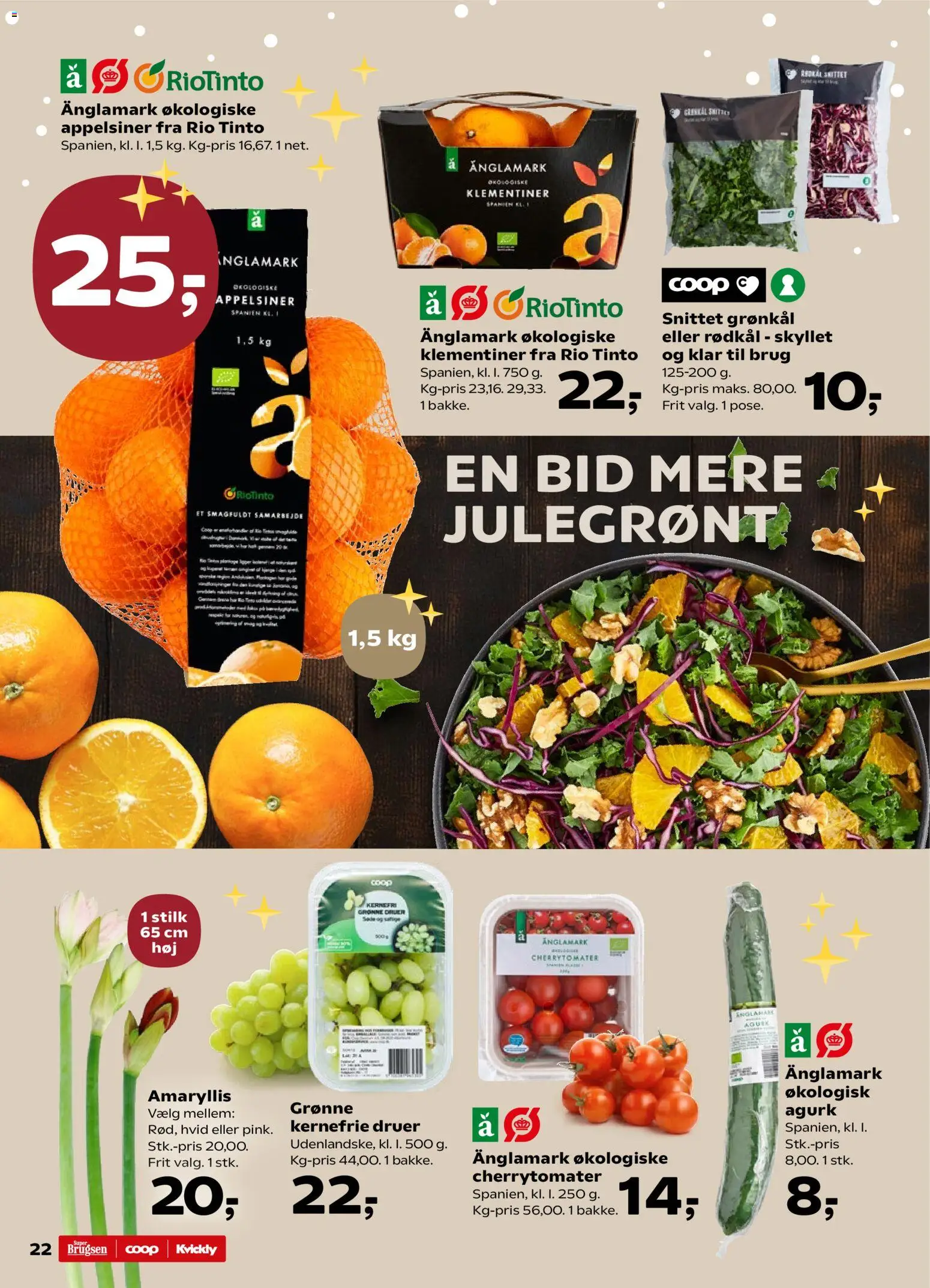 Kvickly tilbudsavis – gyldig fra 19.12.2025 | Side: 24 | Produkter: Appelsiner, Rødkål, Cherrytomater, Grønkål