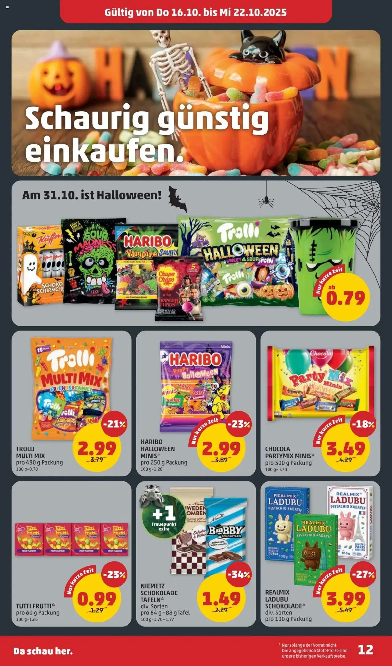 Penny Markt Flugblatt gültig ab 16.10.2025 | Seite: 12 | Produkte: Chips, Schokolade