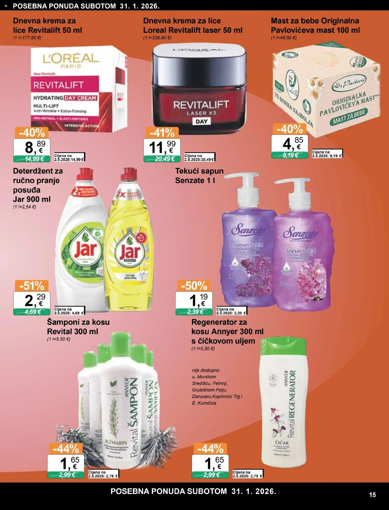 KTC katalog | vrijedi od 28.01.2026 | Stranica: 15 | Proizvodi: Mast, Krema za lice, Deterdžent, Krema