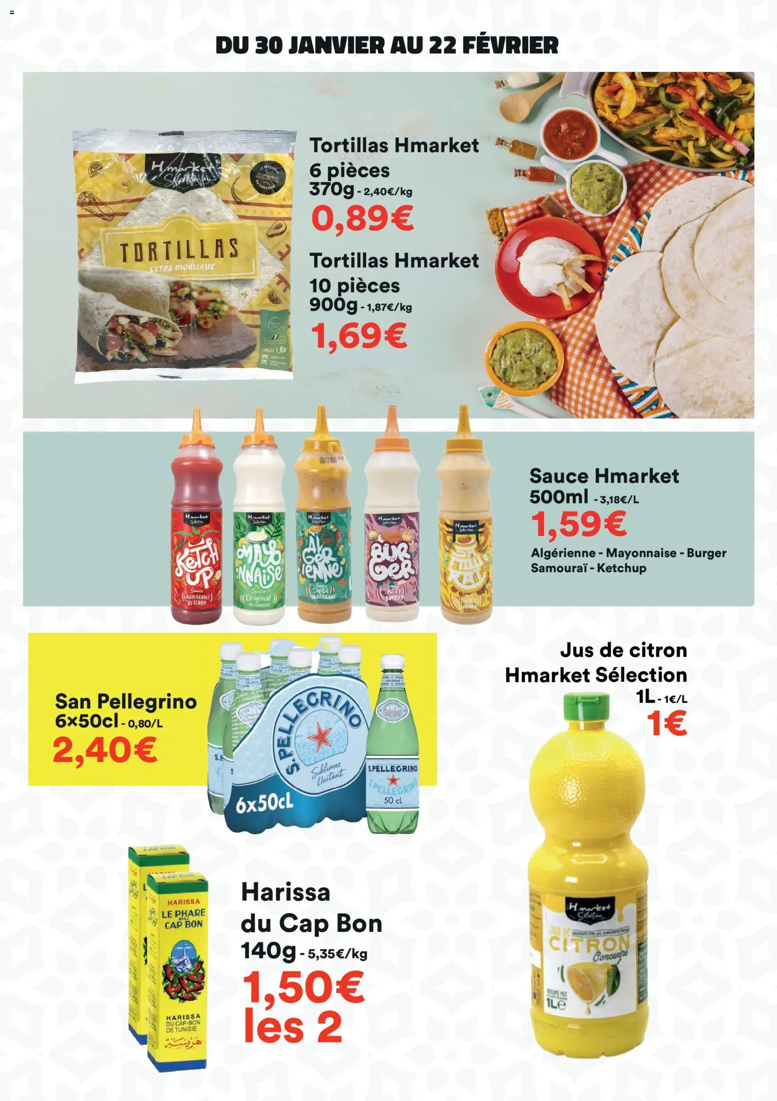 {H1} | Page: 7 | Produits: Citron, Harissa, Mayonnaise, Ketchup