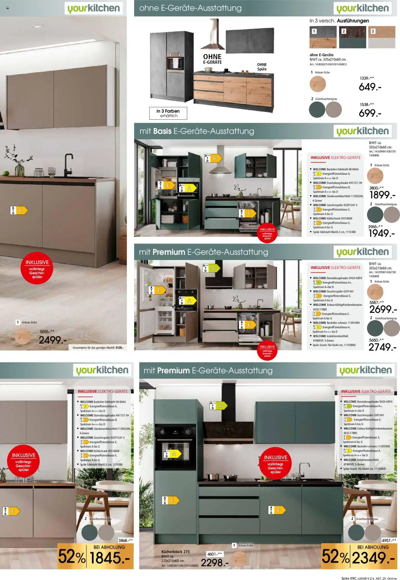 Zurbrüggen - Küchen für Ihr Zuhause – gültig ab 14.09.2025 | Seite: 15 | Produkte: Geschirrspüler, Küchenblock, Kühlschrank, Backofen