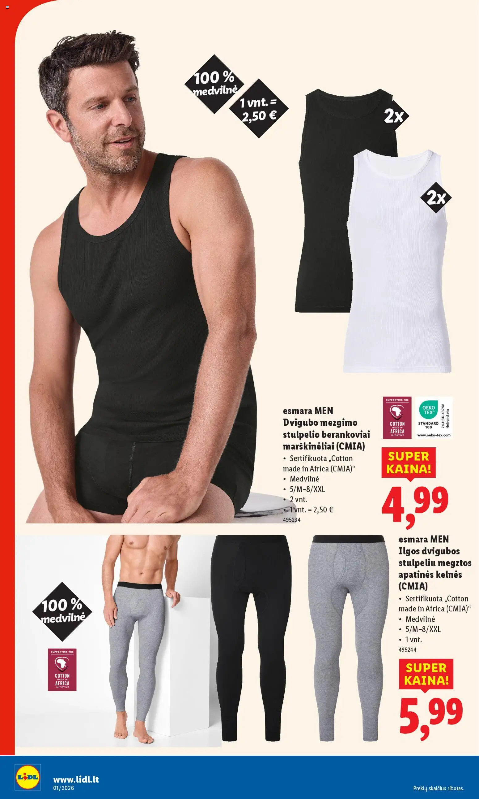 LIDL akcijos nuo 29.12.2025 | Puslapis: 12 | Prekių: Marškinėliai, Kelnes