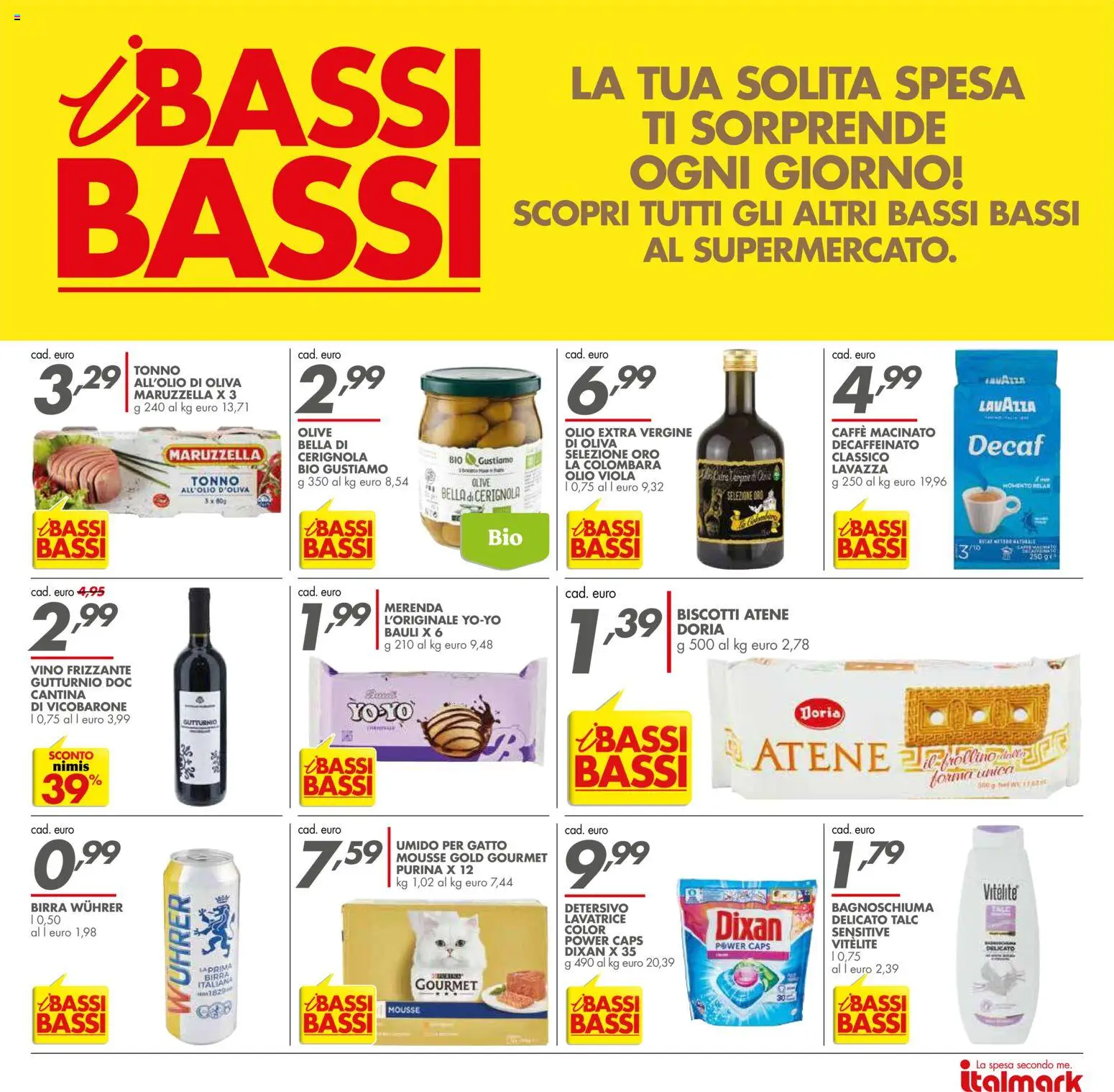 Volantino Italmark del 18.02.2026 | Pagina: 21 | Prodotti: Birra, Olive, Vino, Tonno