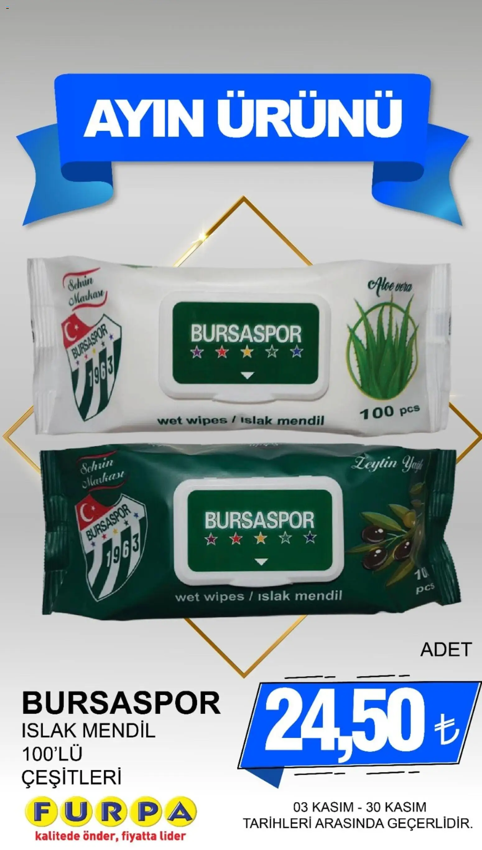 Furpa Ayın Ürünleri - 03.11.2025 tarihinden itibaren geçerlidir | Sayfa: 14 | Ürünler: Mendil, Zeytin