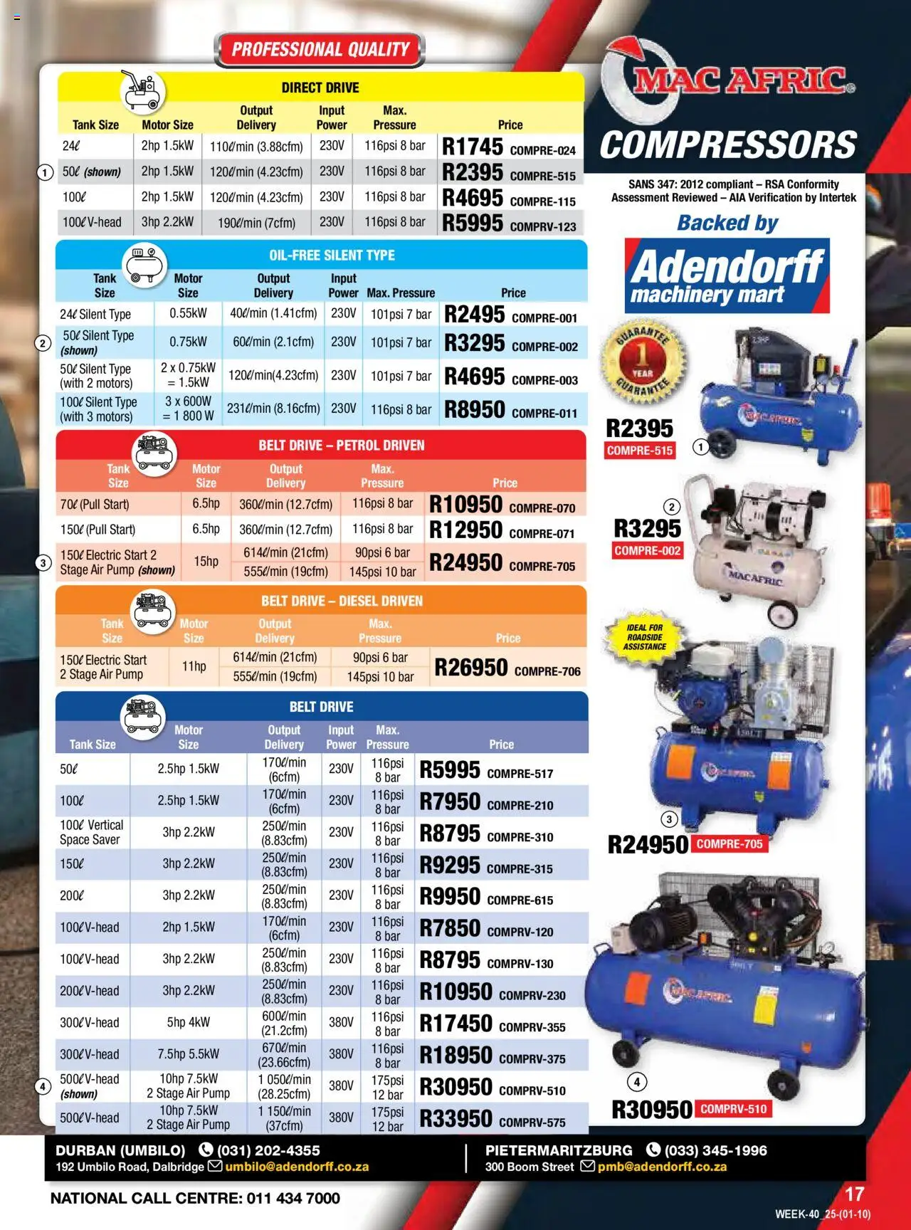 New Adendorff catalogue – valid from 01.10.2025 | Page: 19 | Products: Belt, Tank
