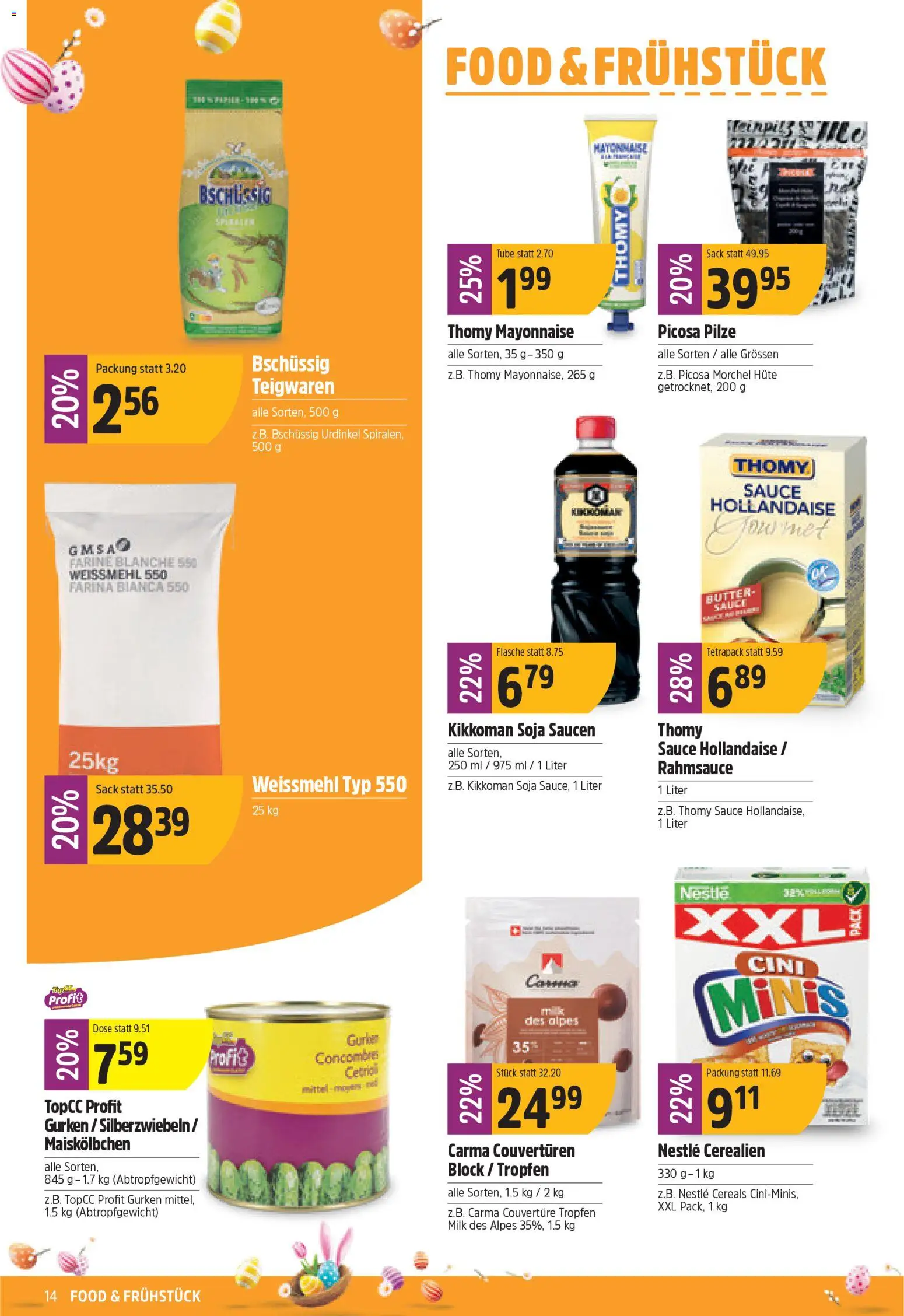 TopCC aktionen – gültig ab 16.03.2026 | Seite: 14 | Produkte: Butter, Teigwaren, Mayonnaise, Gurken