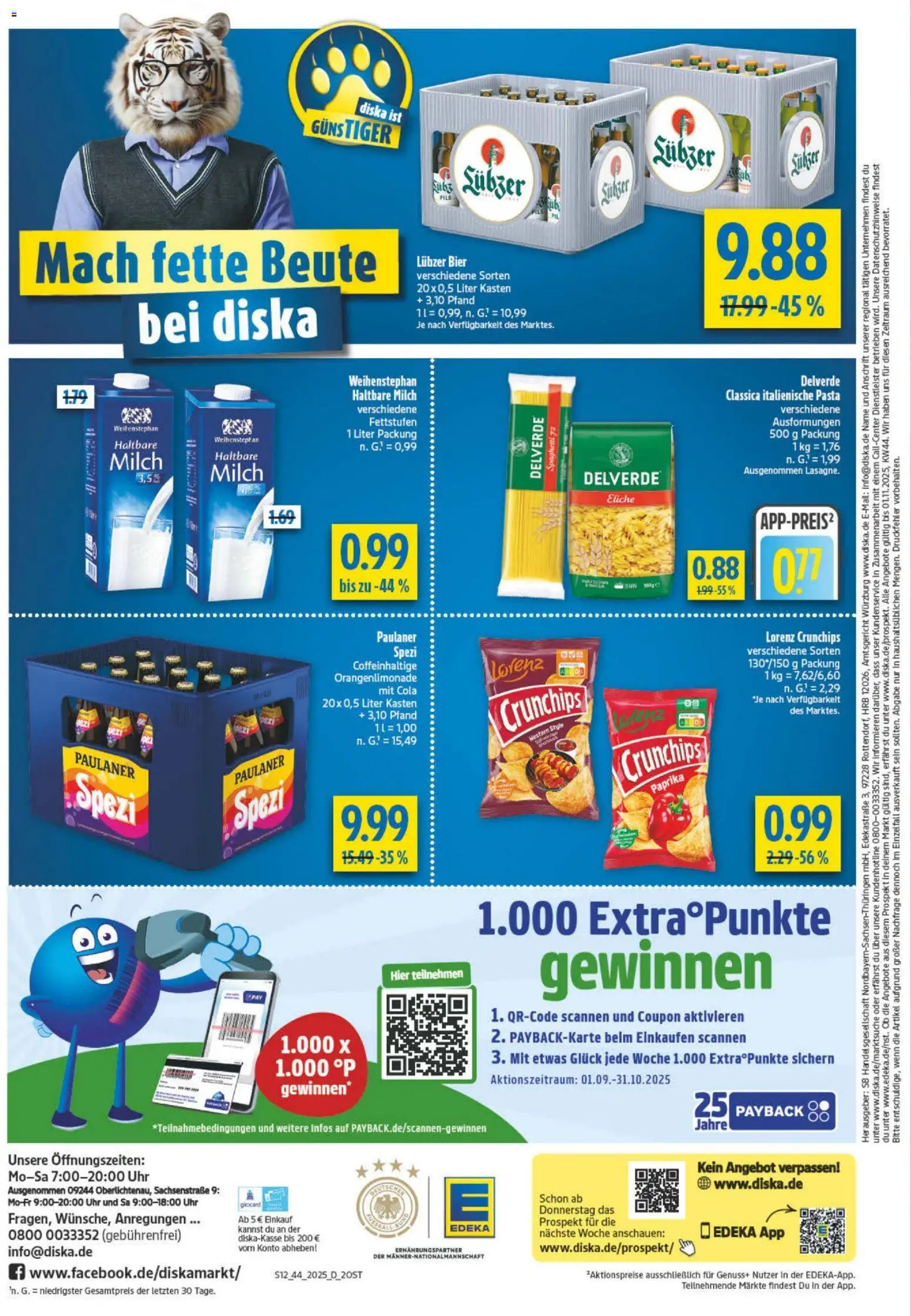 Diska - Diska Angebote Sachsen-Thüringen KW44 – gültig ab 27.10.2025 | Seite: 12 | Produkte: Bier, Pils, Pasta, Uhr