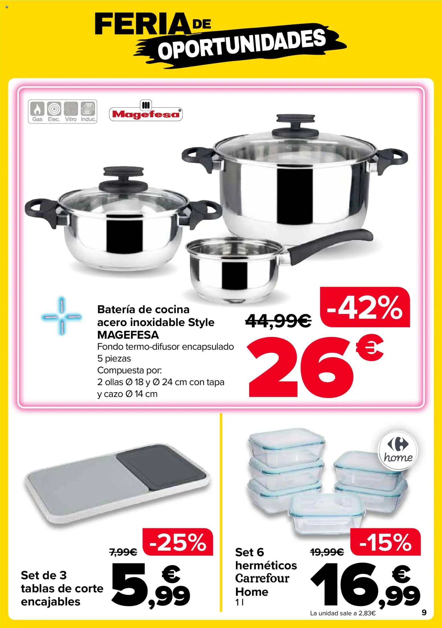 Carrefour Feria de oportunidades │ válido desde el 19.02.2026 | Página: 9 | Productos: Cocina, Batería