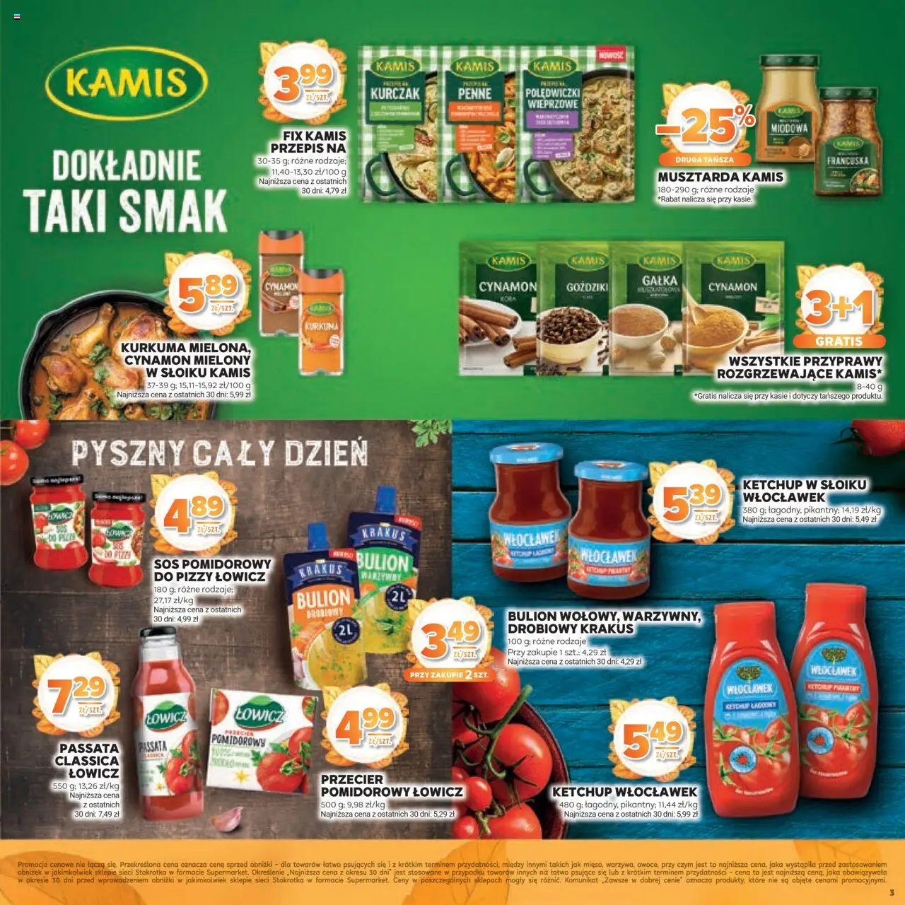 Stokrotka Gazetka - Jesiennie Inspiracje od 16.10.2025 | Strona: 3 | Produkty: Ketchup, Musztarda, Przyprawy, Sos