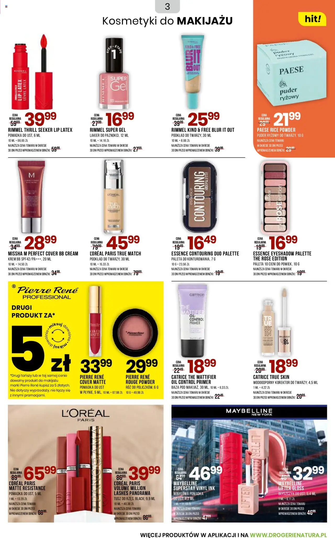 Drogerie Natura Gazetka od 03.10.2025 | Strona: 3 | Produkty: Kosmetyki, Korektor, Puder, Krem