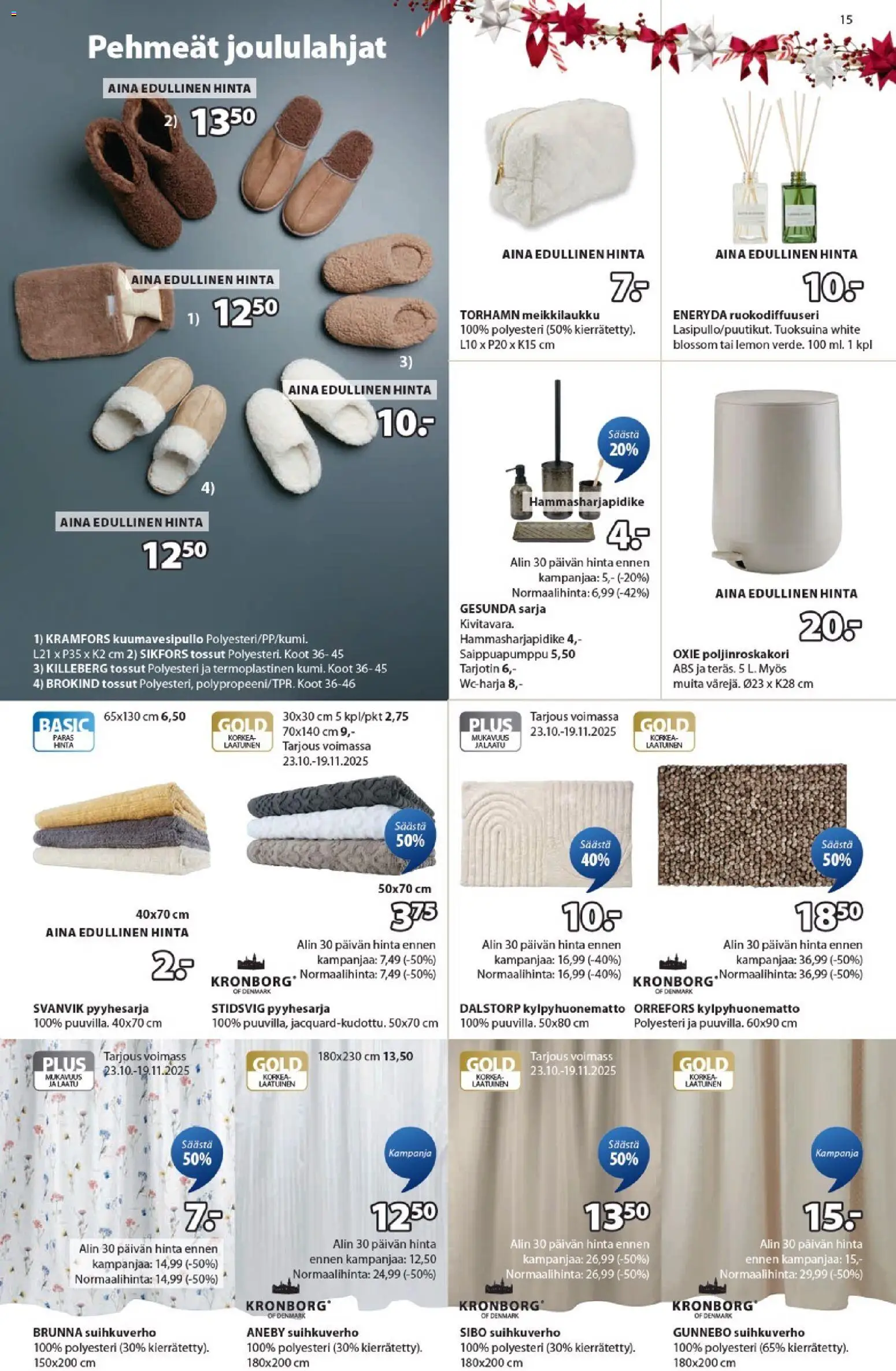 JYSK tarjoukset – voimassa 06.11.2025 alkaen | Sivu: 15