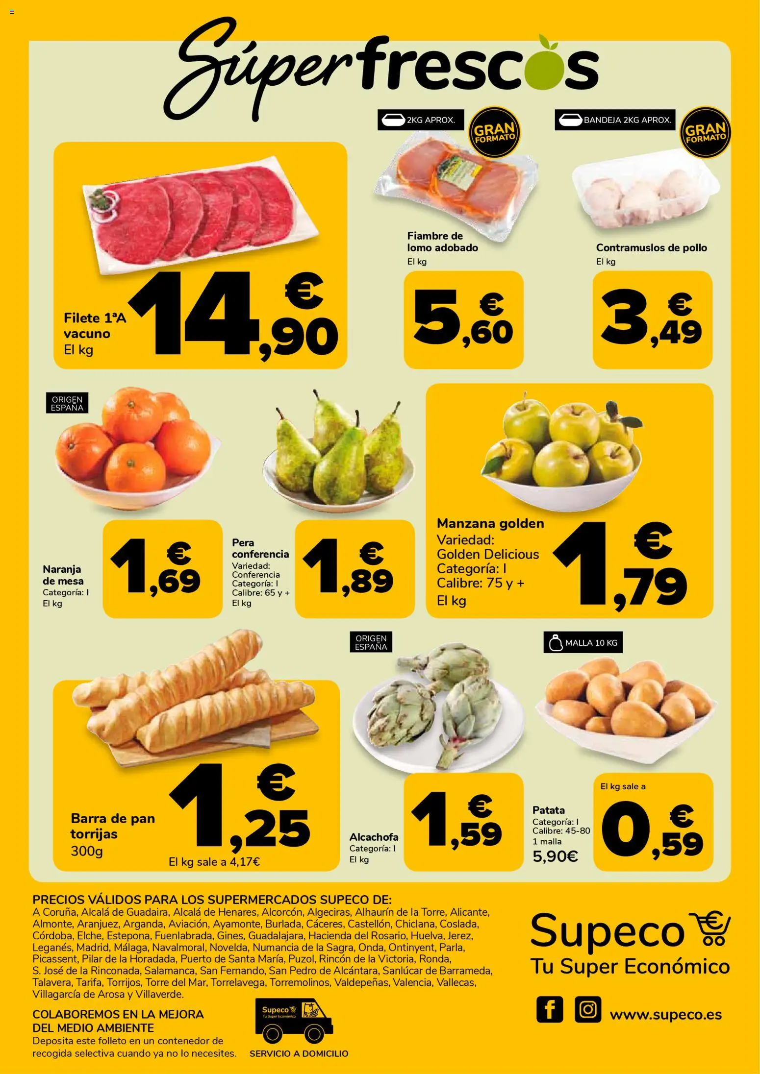 Supeco folleto │ válido desde el 23.03.2026 | Página: 4 | Productos: Pan, Manzana, Bandeja, Mesa