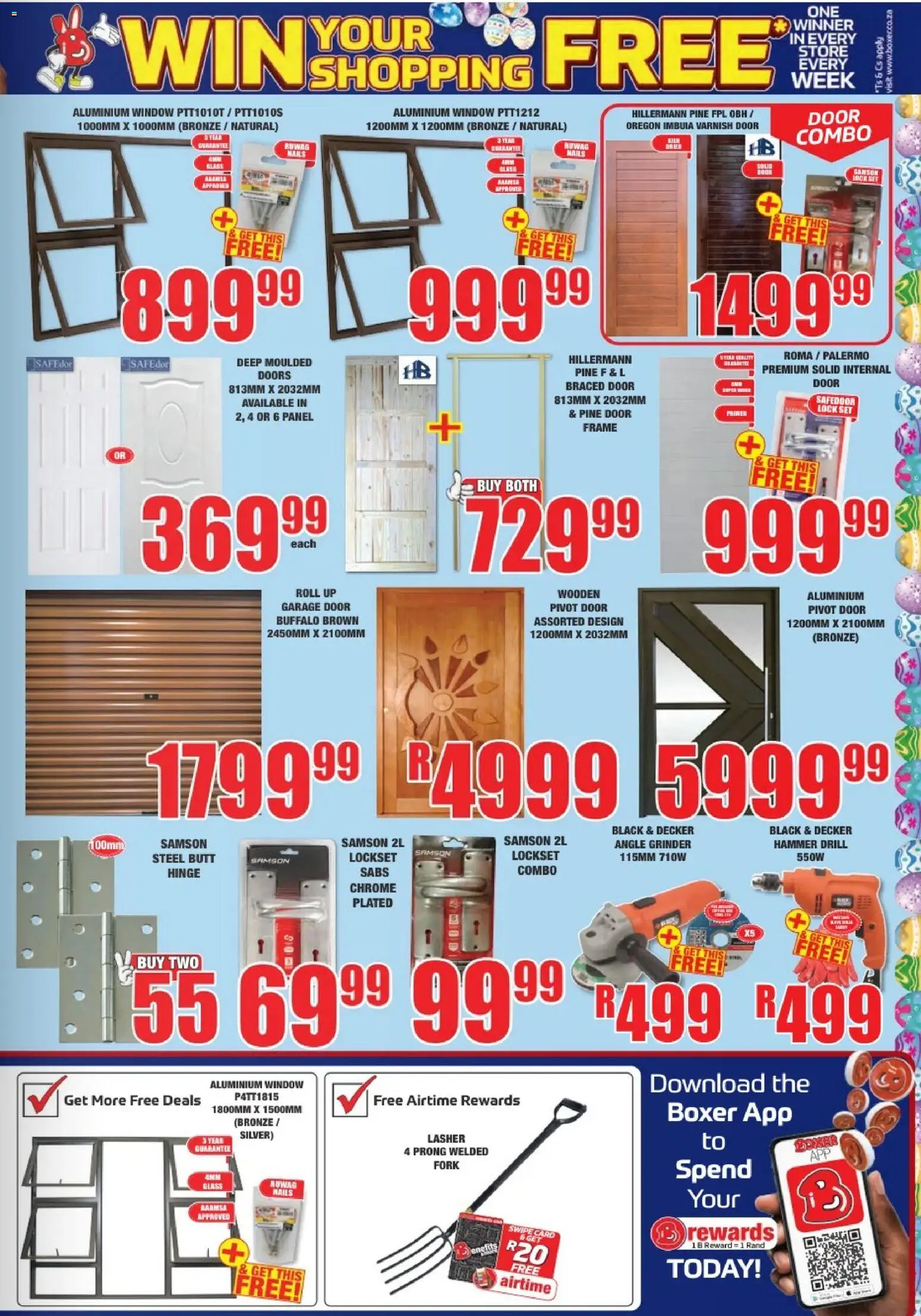 New Boxer catalogue – valid from 23.03.2026 | Page: 3 | Products: Frame, Internal door, Grinder, Door frame