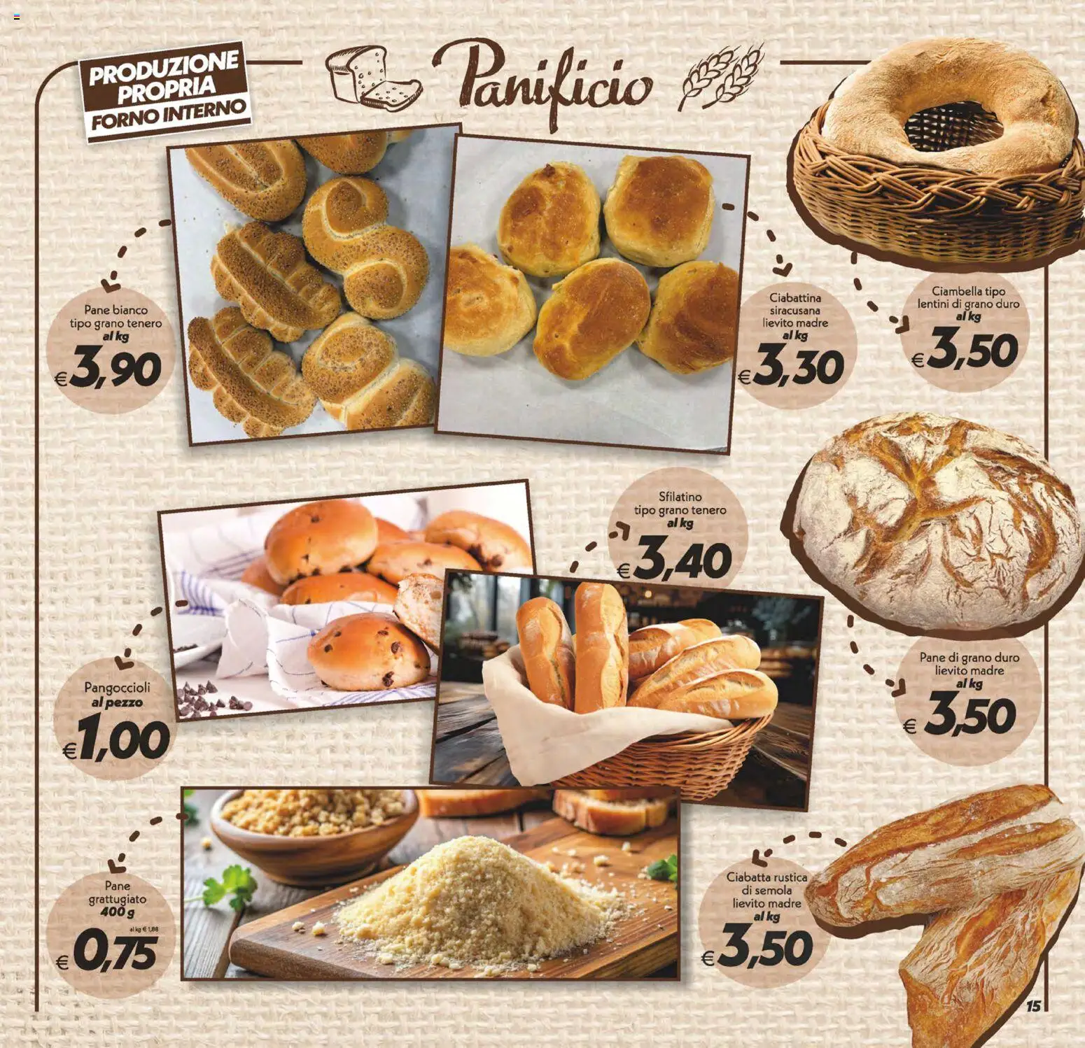 Volantino SuperConveniente del 23.01.2026 | Pagina: 15 | Prodotti: Pane, Forno