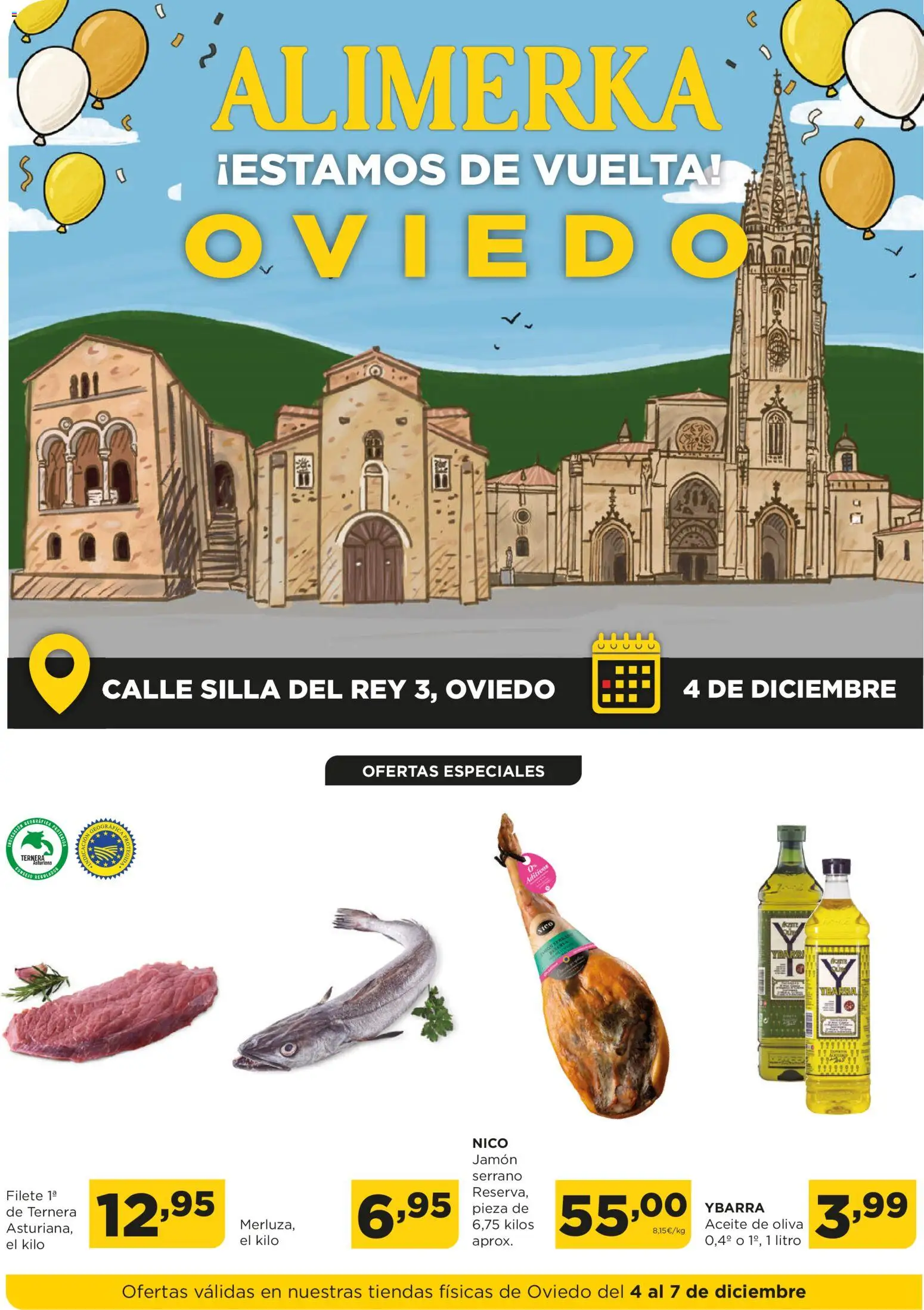 Alimerka - Silla del Rey │ válido desde el 04.12.2025 | Página: 1 | Productos: Jamón serrano, Aceite, Jamón, Aceite de oliva