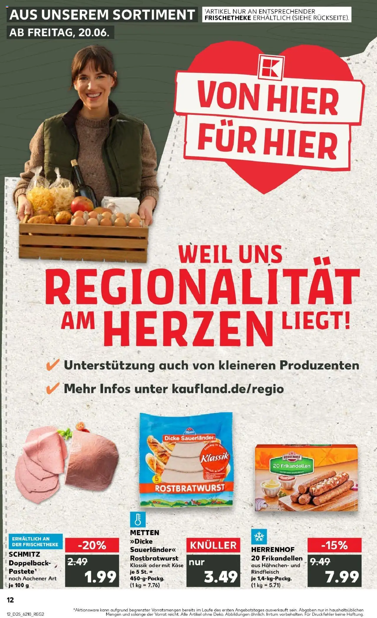 Kaufland prospekt Alsdorf	 - gültig ab dem 22.06.2025 | Seite: 25 | Produkte: Hahnchen, Käse, Rindfleisch