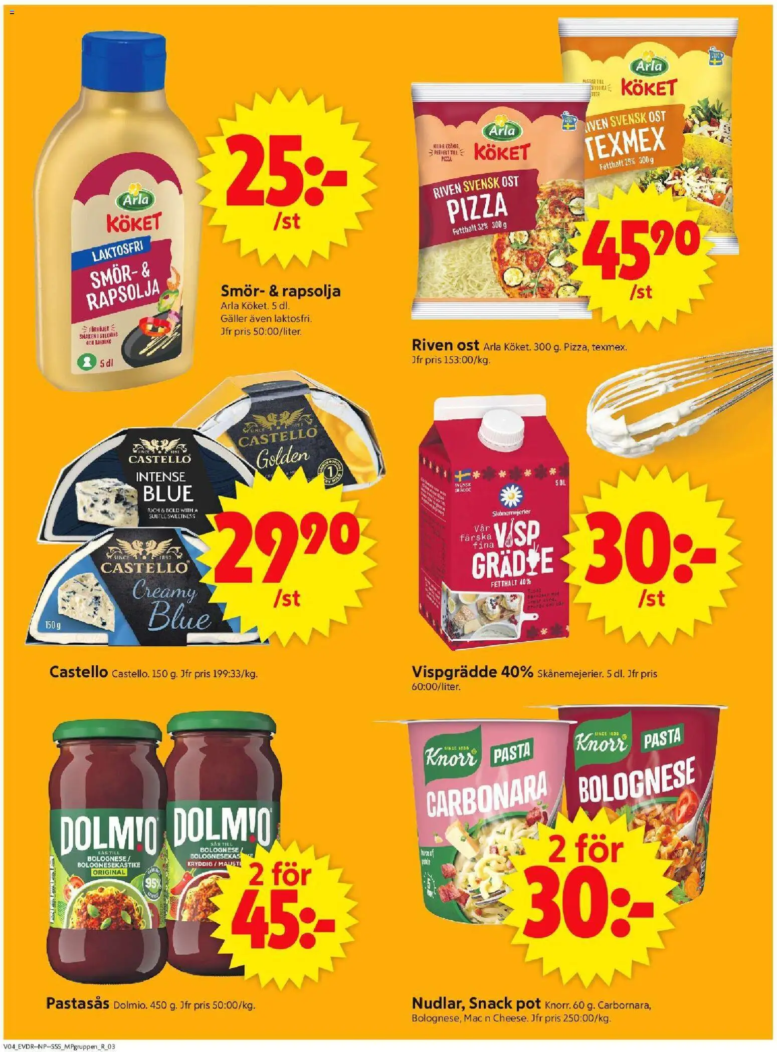 ICA Supermarket reklamblad aktuell från 19.01.2026 | Sida: 16 | Produkter: Galler, Riven ost, Rapsolja, Pasta