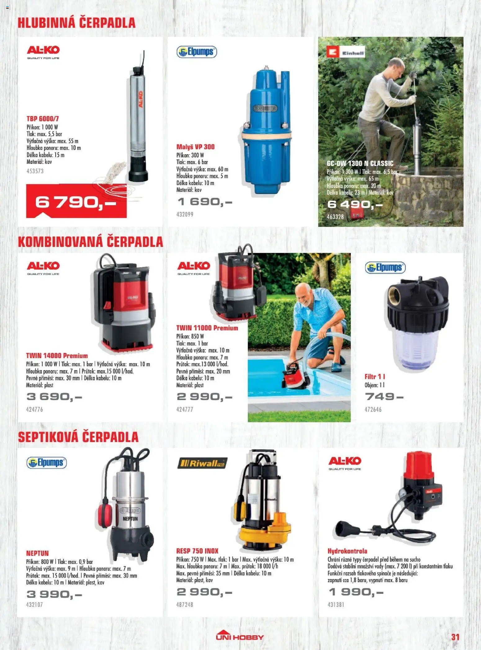 Uni Hobby katalog - Zahradní technika 2026 od 13.03.2026 | Strana: 31