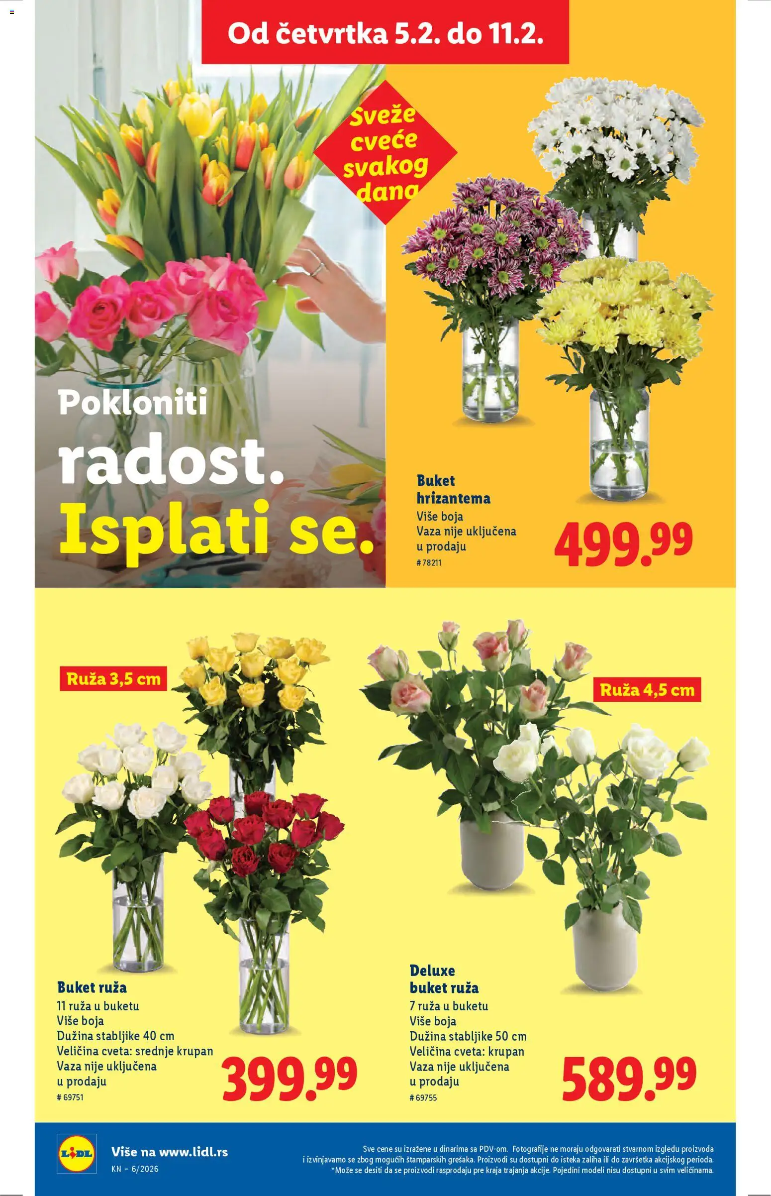 Lidl katalog - važi od 05.02.2026 | Strana: 56 | Proizvode: Vaza, Hrizantema, Cvece
