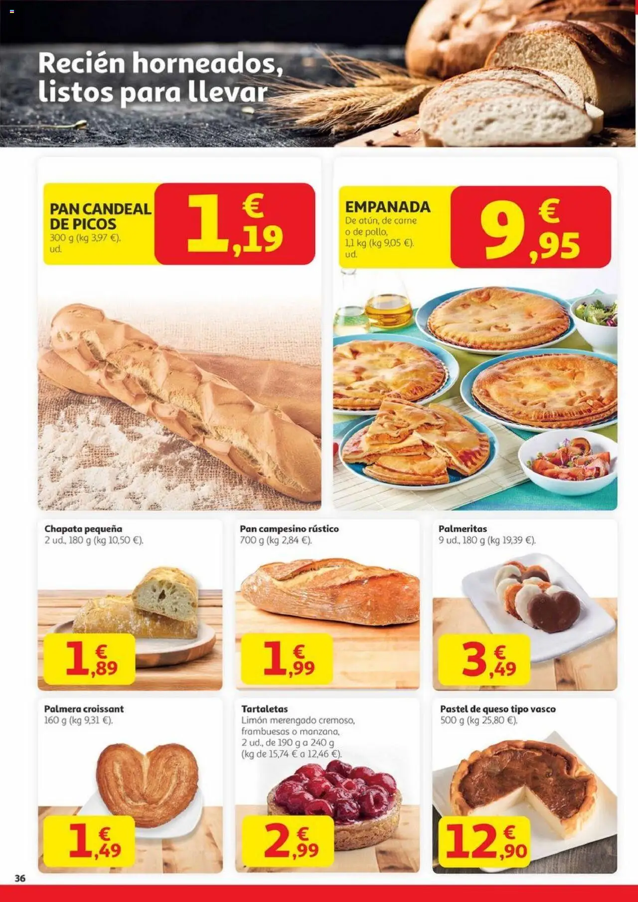 Alcampo - Canarias │ válido desde el 14.08.2025 | Página: 36 | Productos: Queso, Pan, Croissant