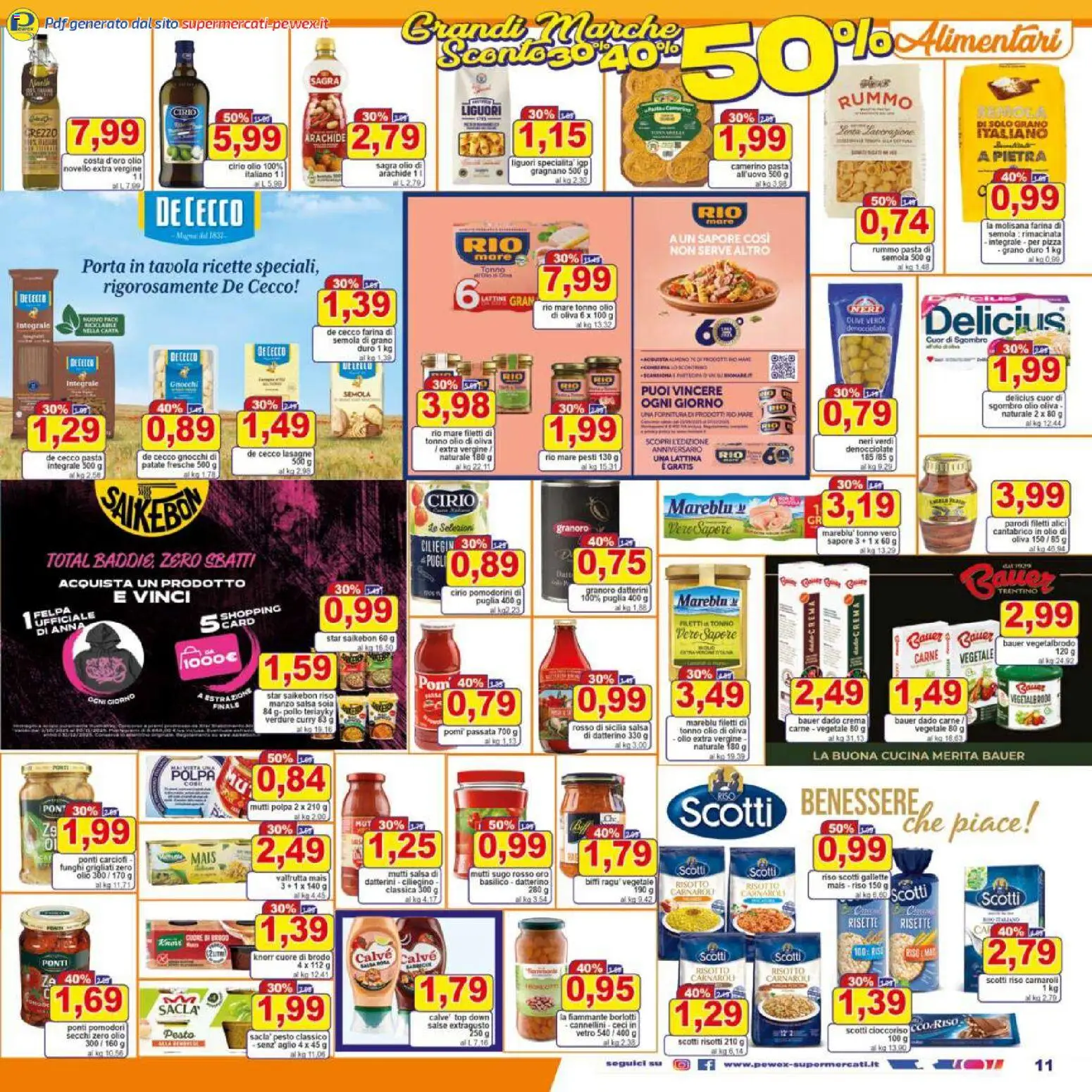 Volantino Pewex del 07.11.2025 | Pagina: 11 | Prodotti: Pizza, Verdure, Mais, Sugo
