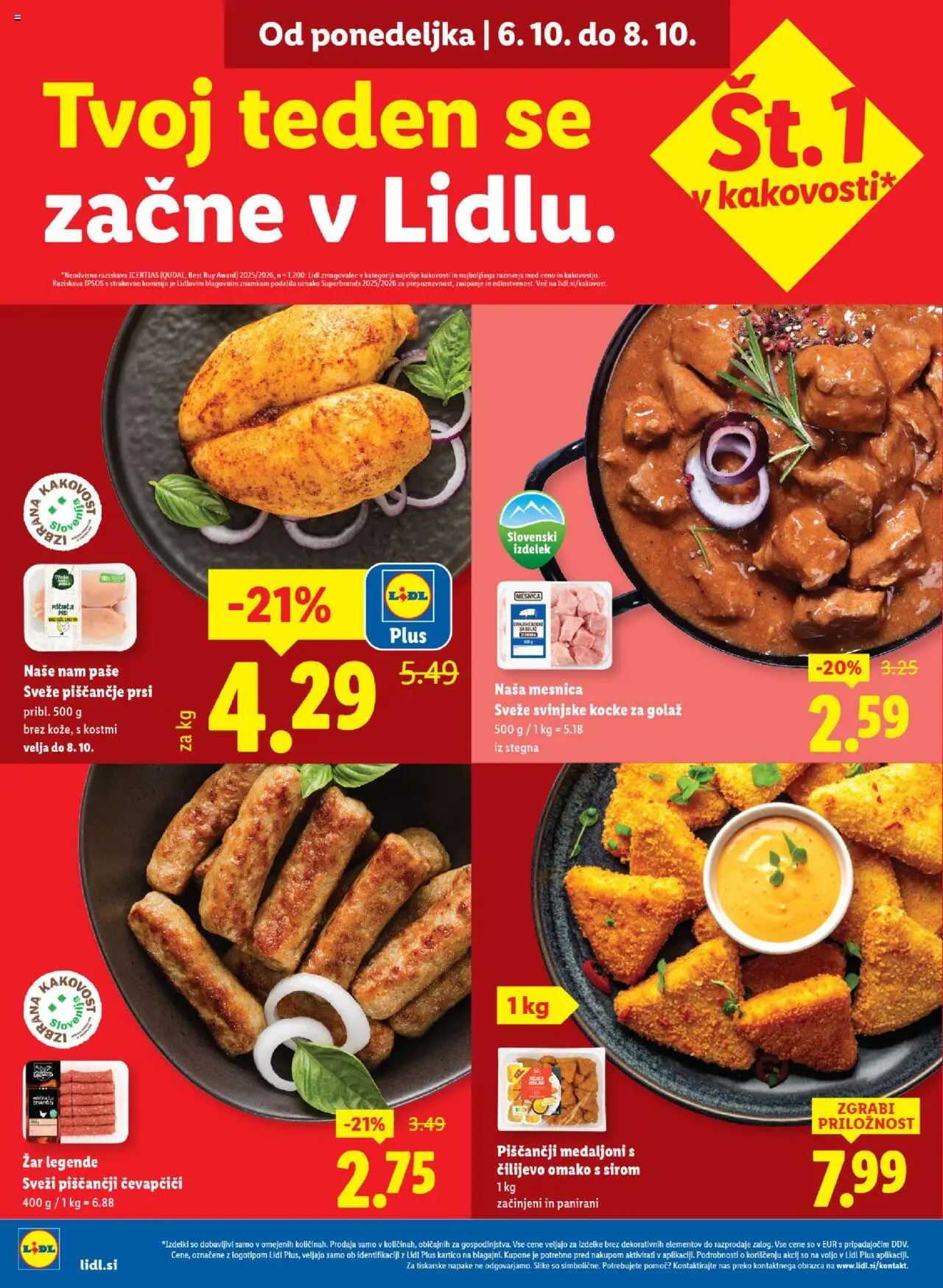 Novi Lidl katalog ponudbe – veljaven od 02.10.2025 | Stran: 44 | Izdelki: Čevapčiči, Zar