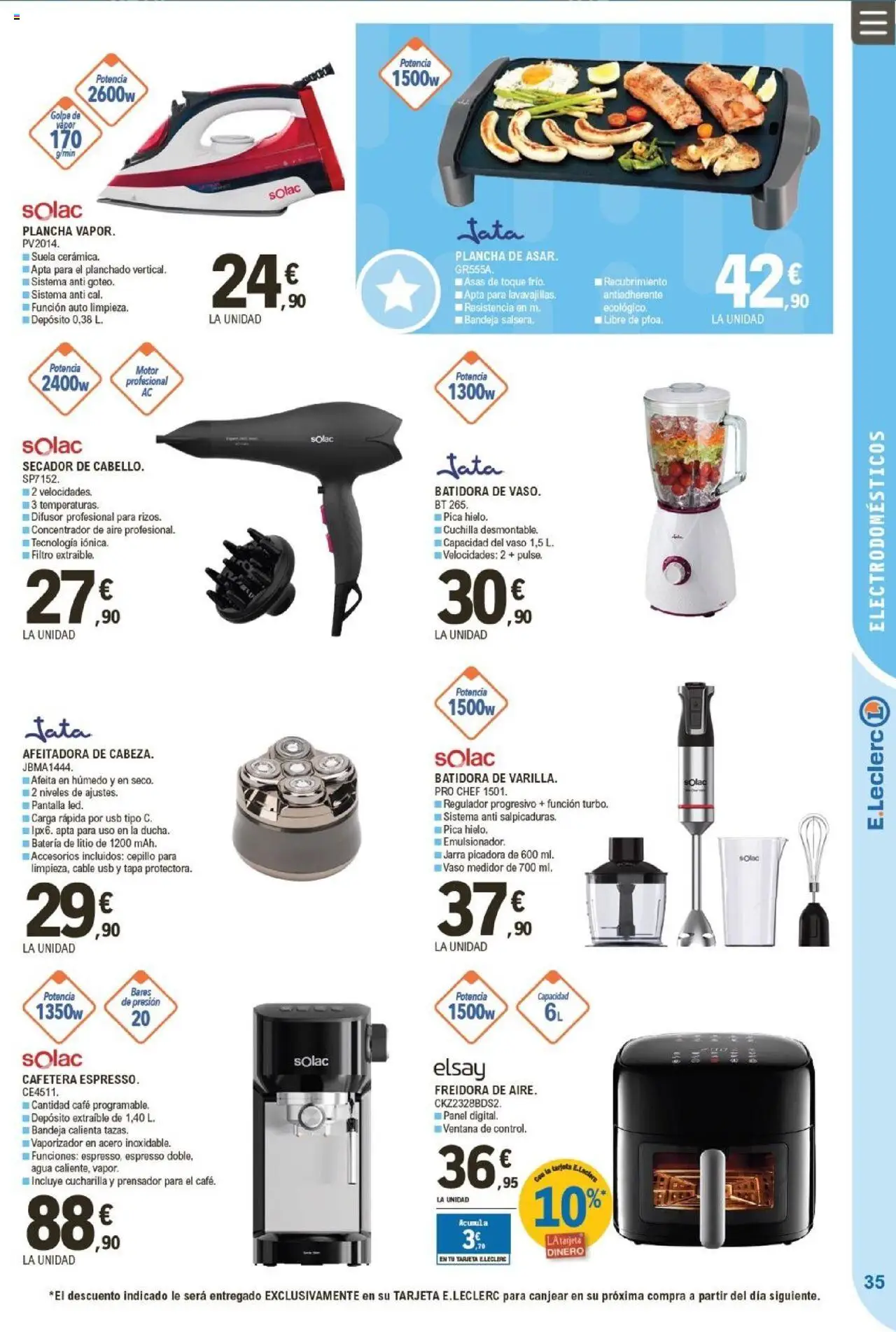 E.Leclerc folleto │ válido desde el 24.09.2025 | Página: 35 | Productos: Cepillo, Café, USB, Bandeja