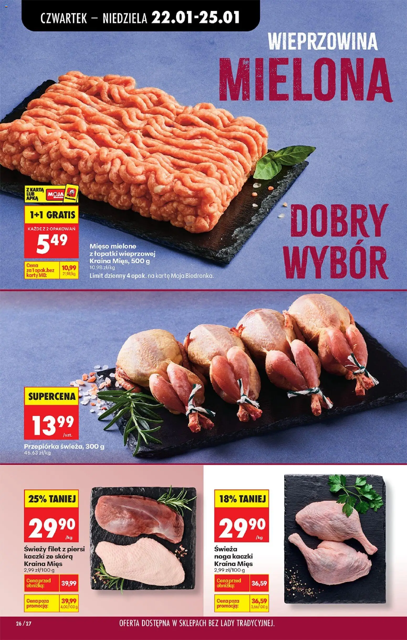 Biedronka gazetka - Oferta w tym tygodniu od 22.01.2026 | Strona: 32 | Produkty: Skrzydełka z kurczaka, Mięso, Kraina mięs, Zestaw obiadowy