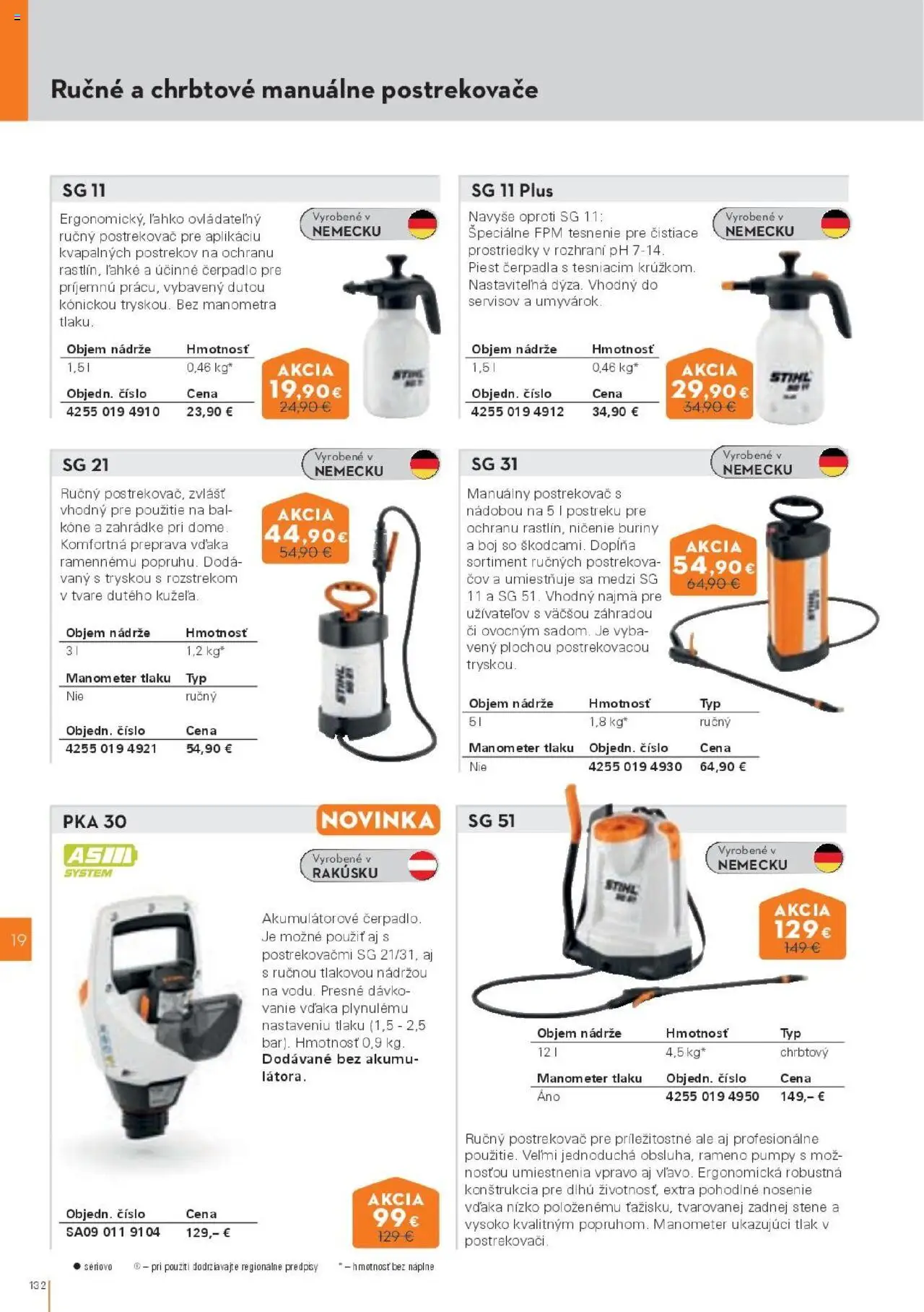 Nové STIHL akcie – leták je platný od 29.09.2025 | Strana: 132 | Produkty: Čerpadlo